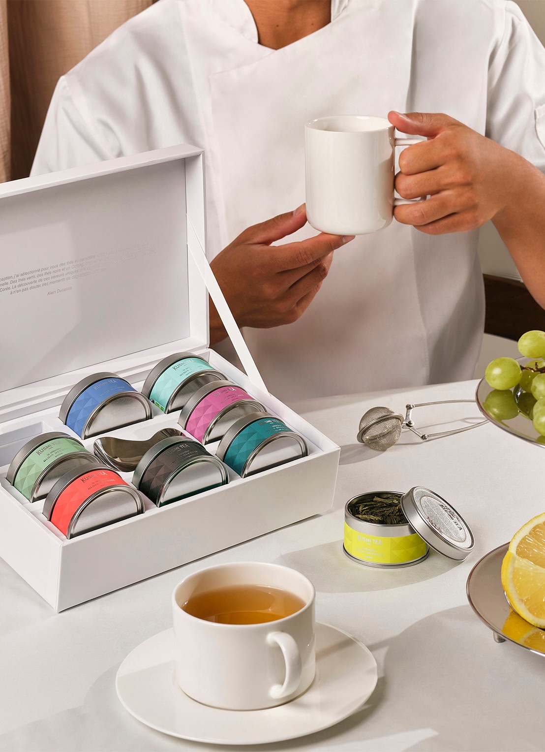 Kusmi Tea La Collection A. Ducasse theeset van 8  mini's + lepel - voorkant 6 undefined