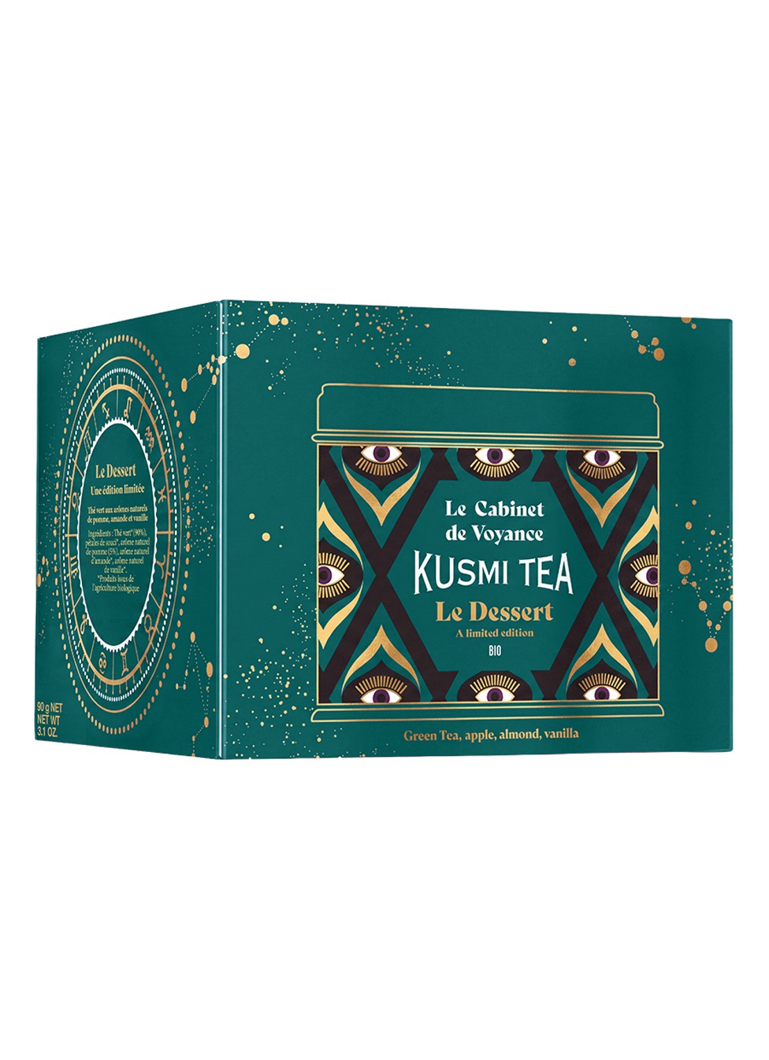 Kusmi Tea Le Dessert losse thee in blik 90 gram - achterkant undefined
