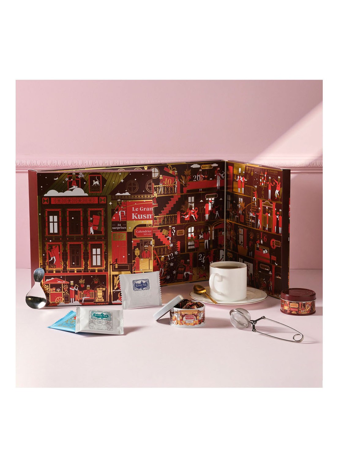 Kusmi Tea Organic adventskalender 2022 - detail 3 rood