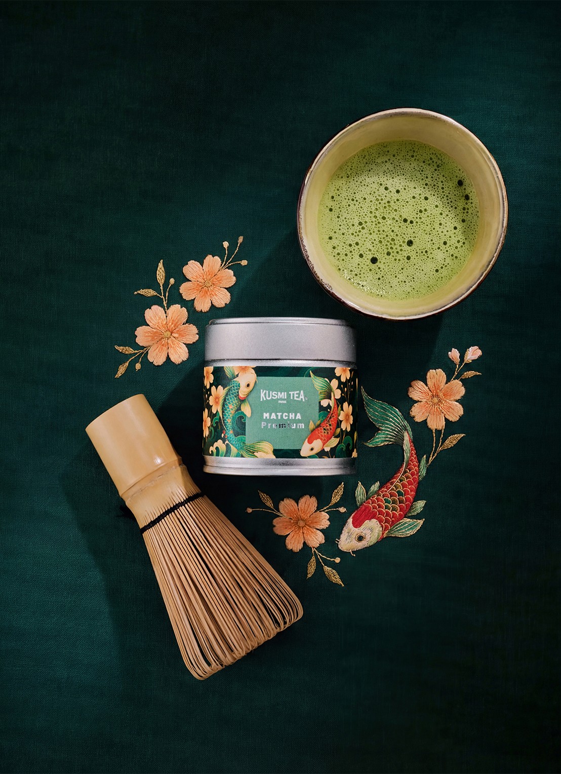 Kusmi Tea Premium Matcha 30 gram - achterkant 3 beige