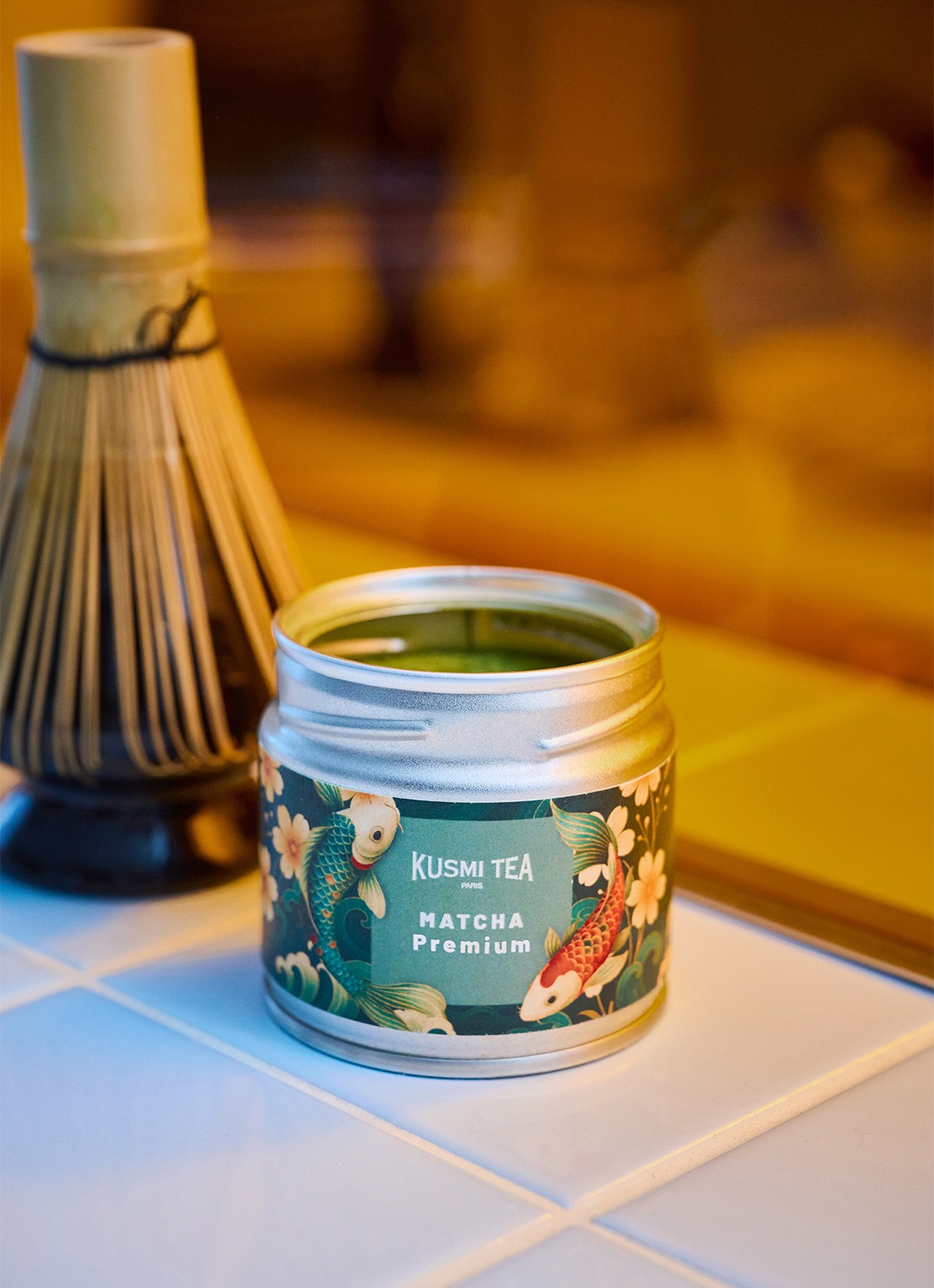Kusmi Tea Premium Matcha 30 gram - voorkant 2 beige