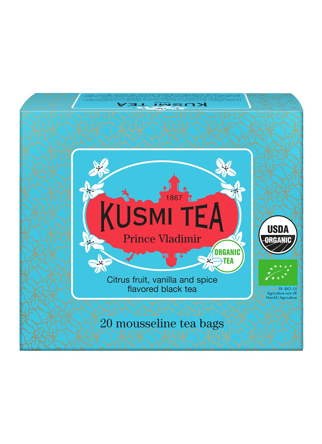 Kusmi Tea Prince Vladimir theezakjes 20 stuks - voorkant 2 beige