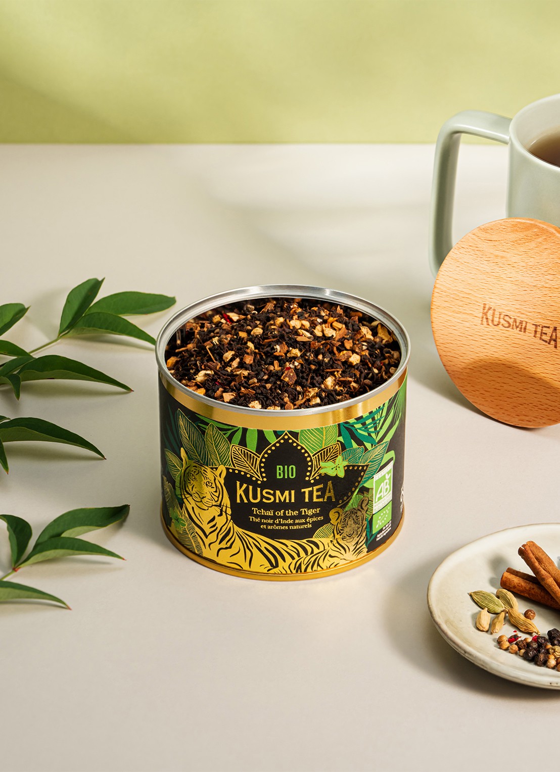 Kusmi Tea Tchaï of the Tiger WNF  losse thee 100 gram - voorkant 6 goud