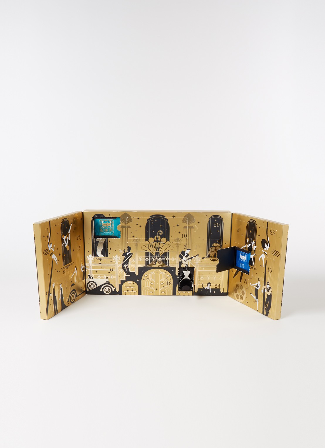 Kusmi Tea Tsarevna biologische thee adventskalender in Roaring Twenties editie 24 stuks - detail 3 goud