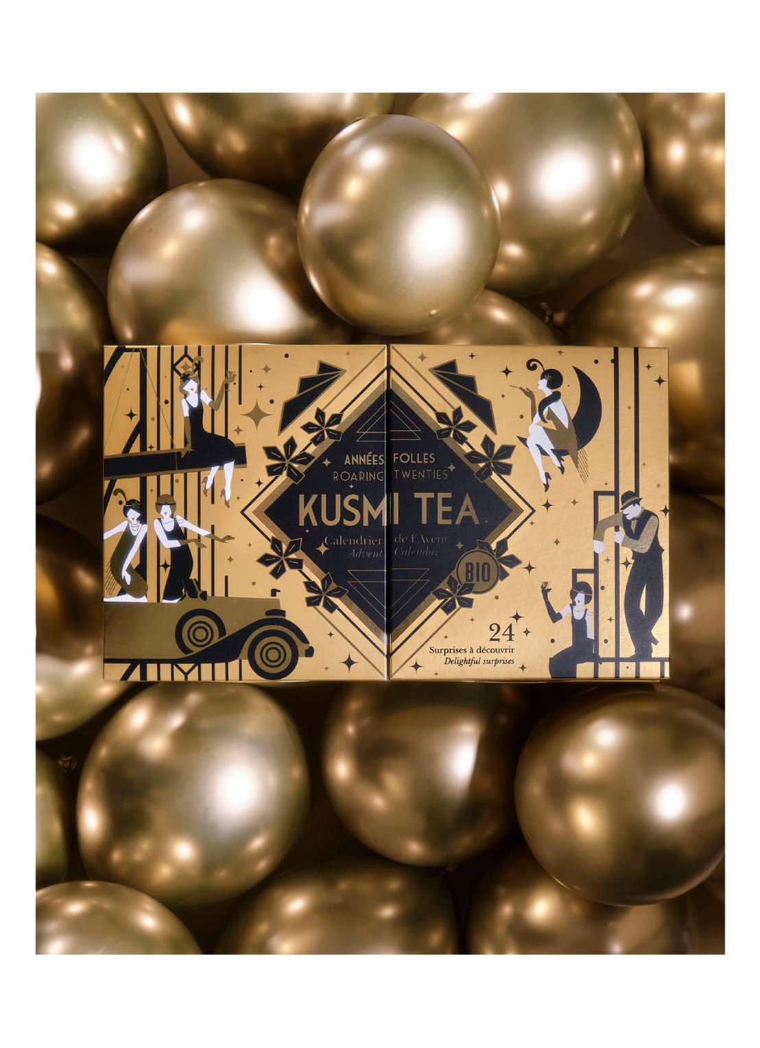 Kusmi Tea Tsarevna biologische thee adventskalender in Roaring Twenties editie 24 stuks - detail 6 goud