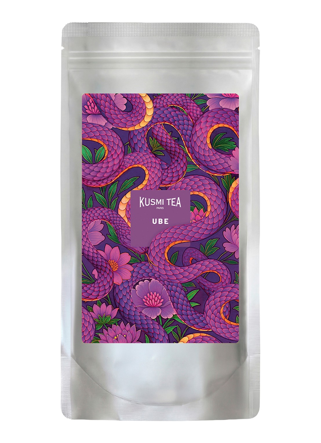 Kusmi Tea Ube doypack 100 gram - voorkant 3 beige
