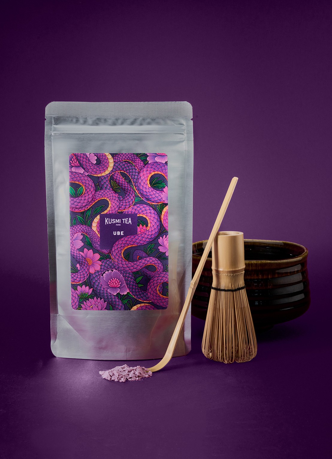 Kusmi Tea Ube doypack 100 gram - voorkant 4 beige
