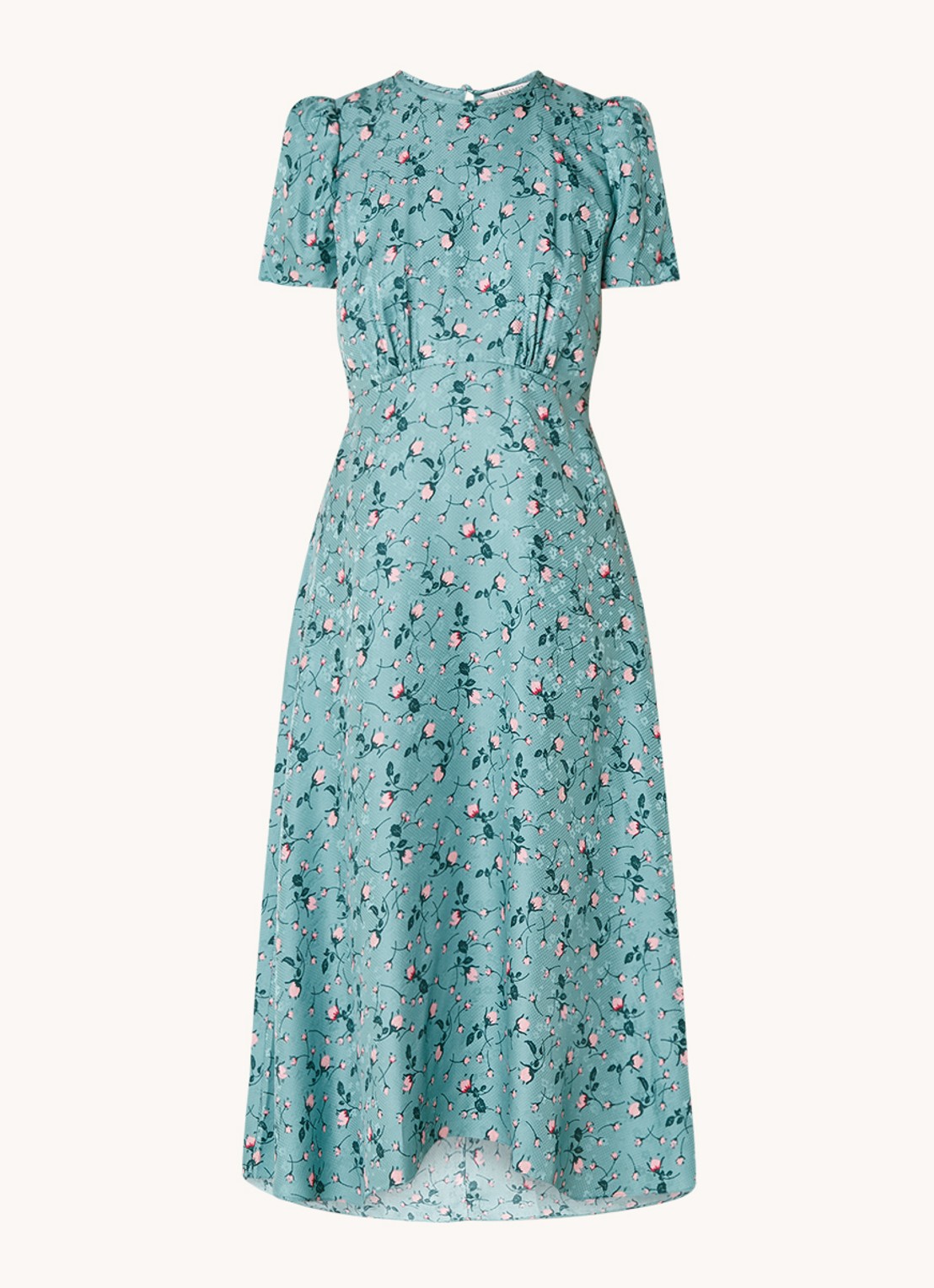 L.K.Bennett Boyd midi jurk van zijde met bloemenprint - voorkant 2 mint