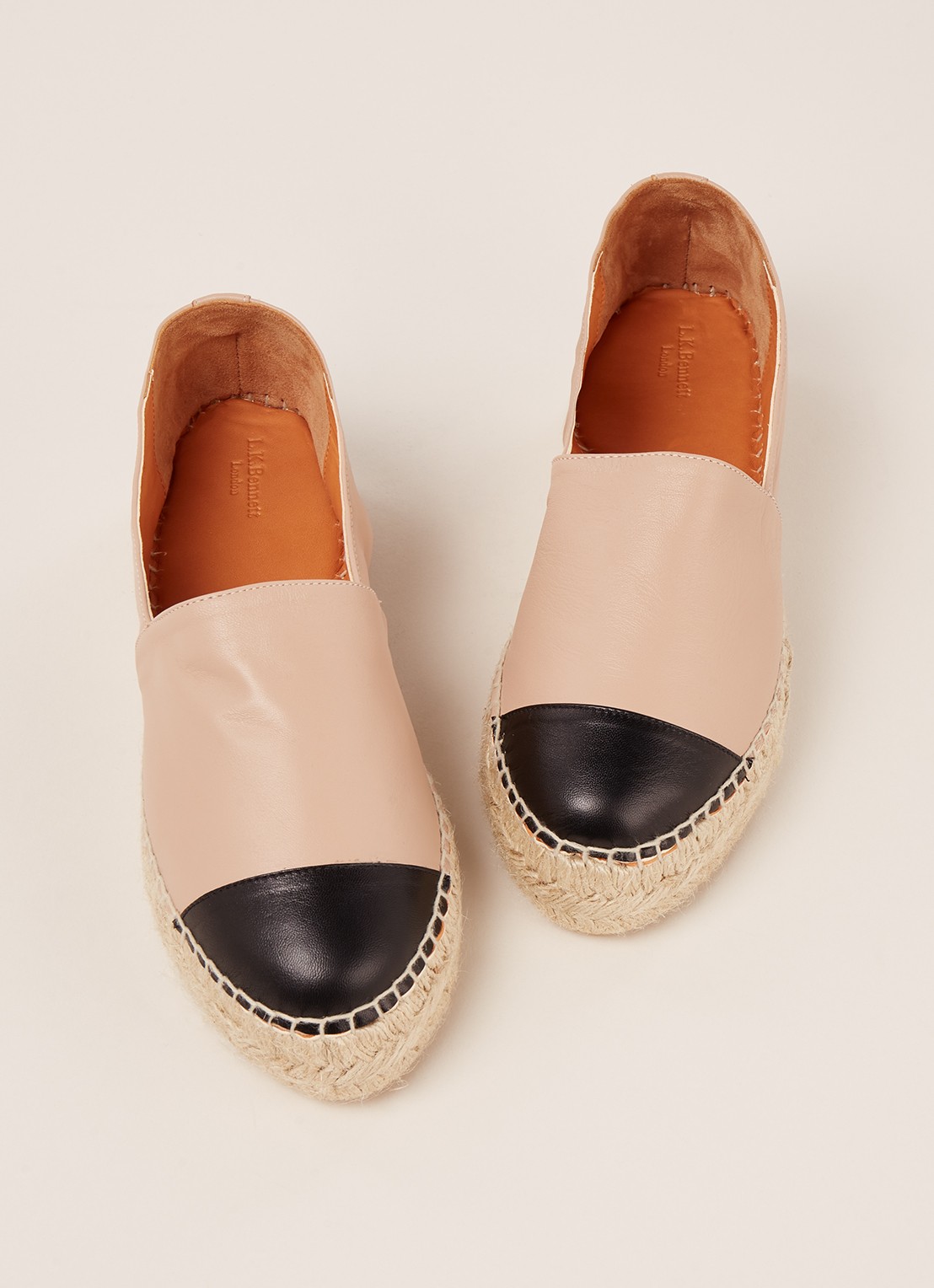 L.K.Bennett Talia espadrille van leer - detail 2 beige