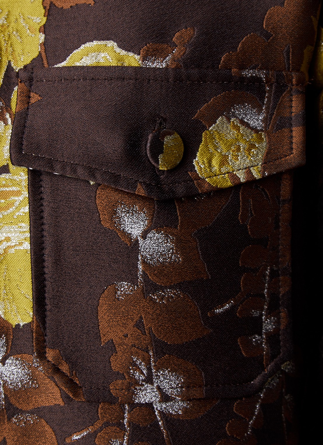 La DoubleJ Jack met ingebreid print - detail 2 donkerbruin