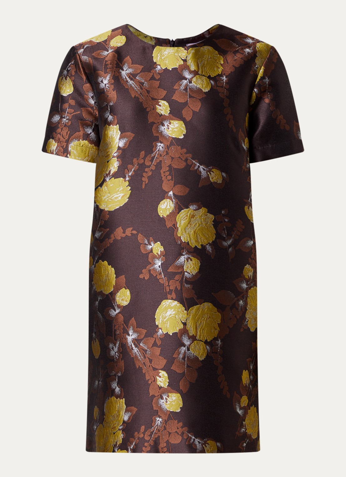 La DoubleJ Mini jurk met ingebreid print - voorkant 4 bruin