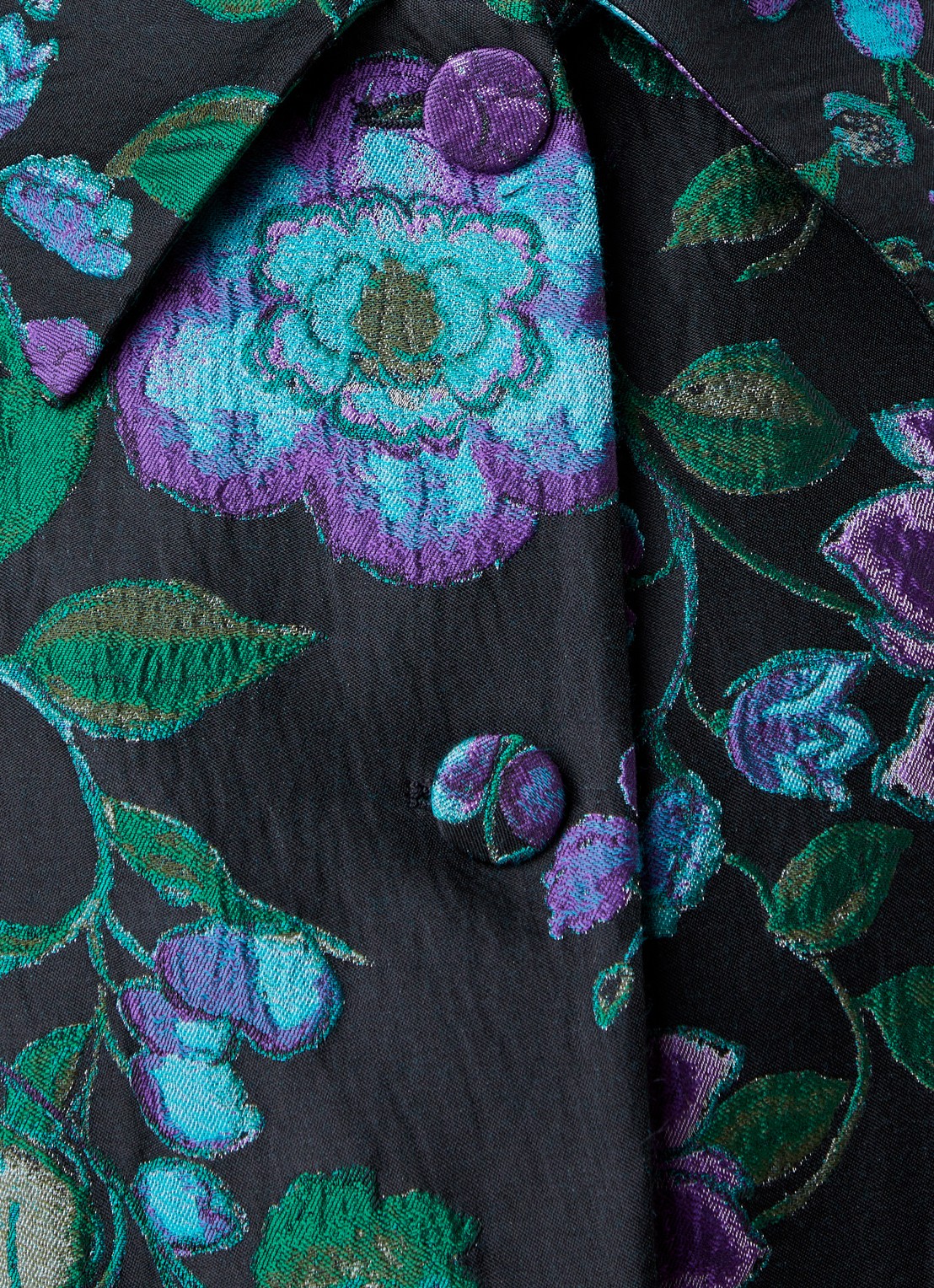 La DoubleJ Precious mantel met jacquard dessin en steekzakken - detail 3 zwart