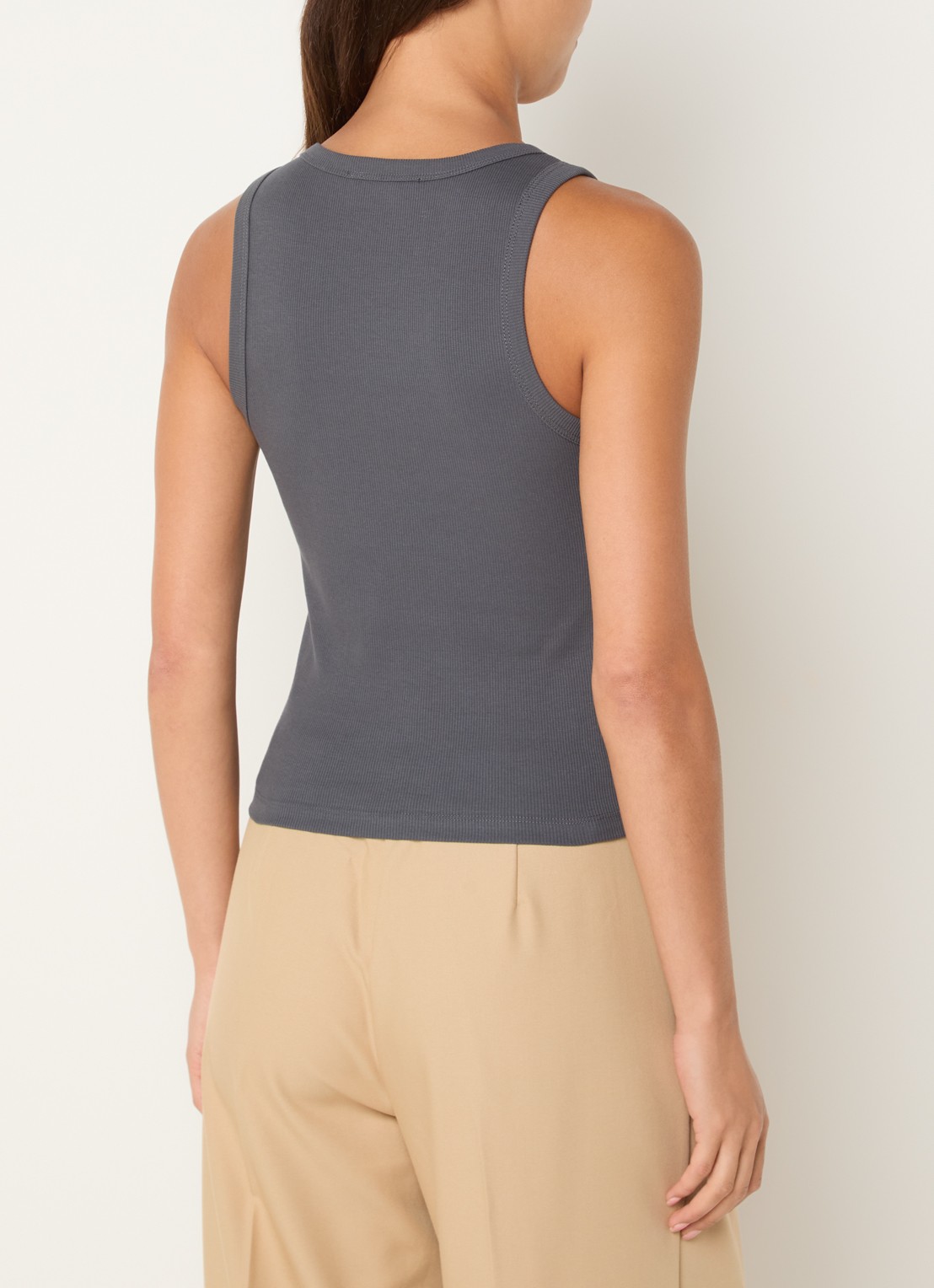 Laagam Aluma tanktop met ronde hals - achterkant 4 donkergrijs