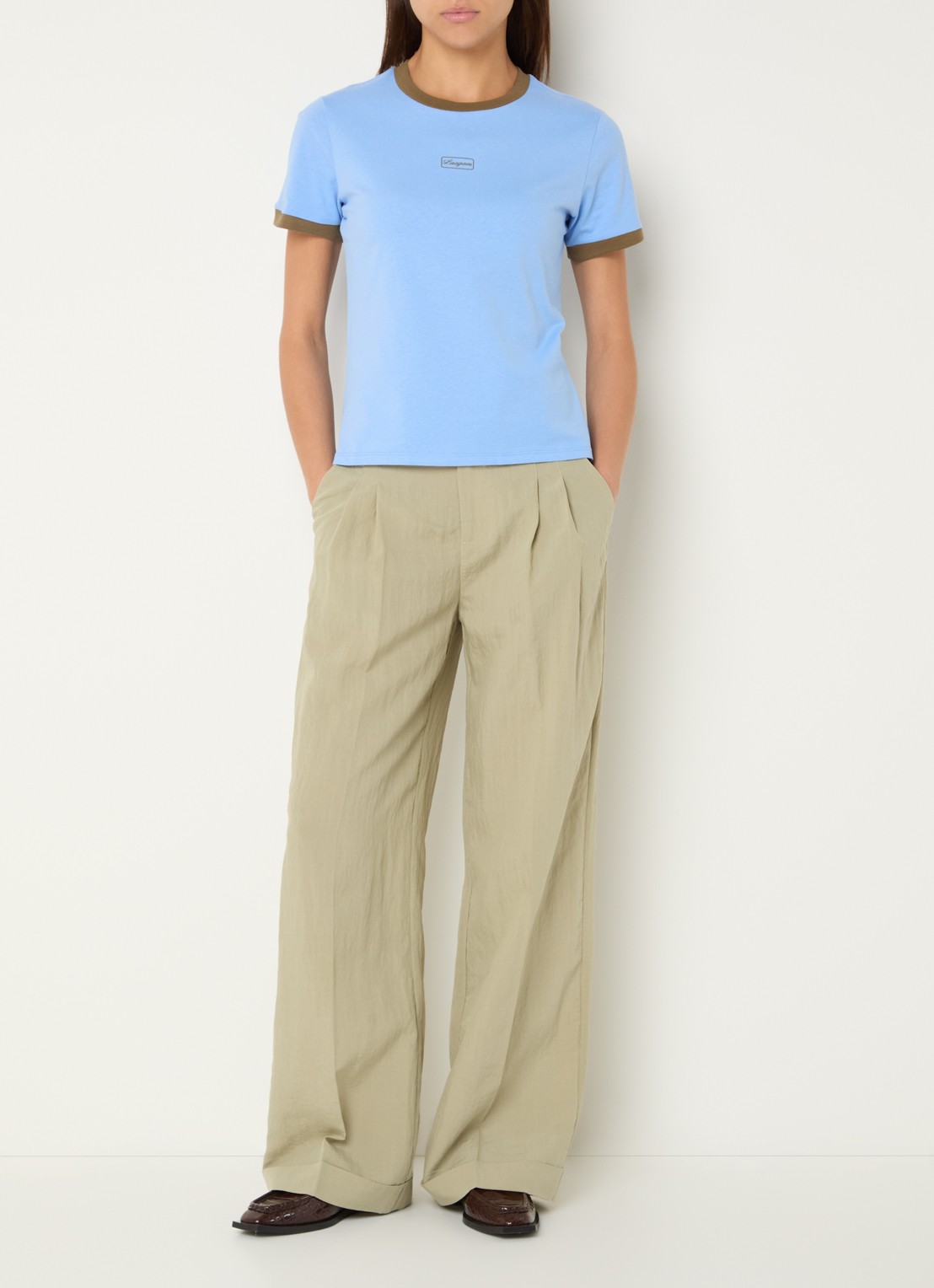 Laagam Hera T-shirt met logo - voorkant 3 blauw