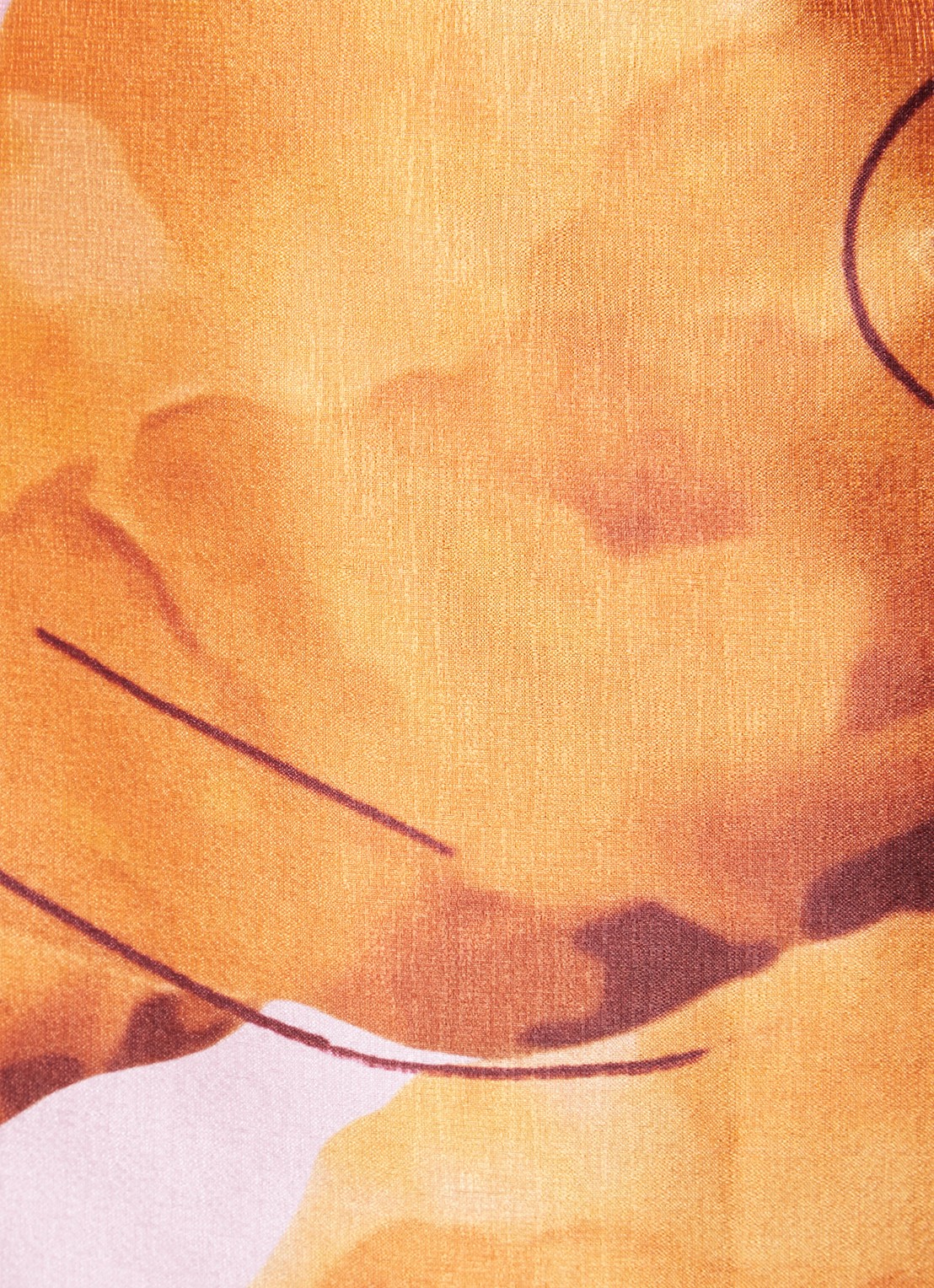 Laagam Liza Fleur mini jurk met bloemenprint en rugdecolleté - detail 5 oranje