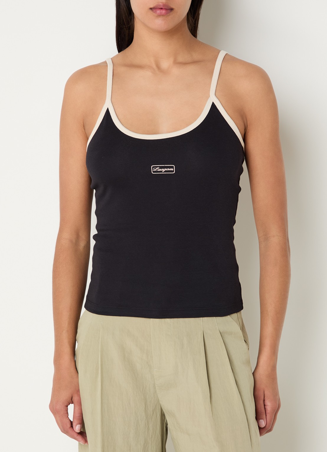 Laagam Memfis tanktop met logo - detail 3 zwart