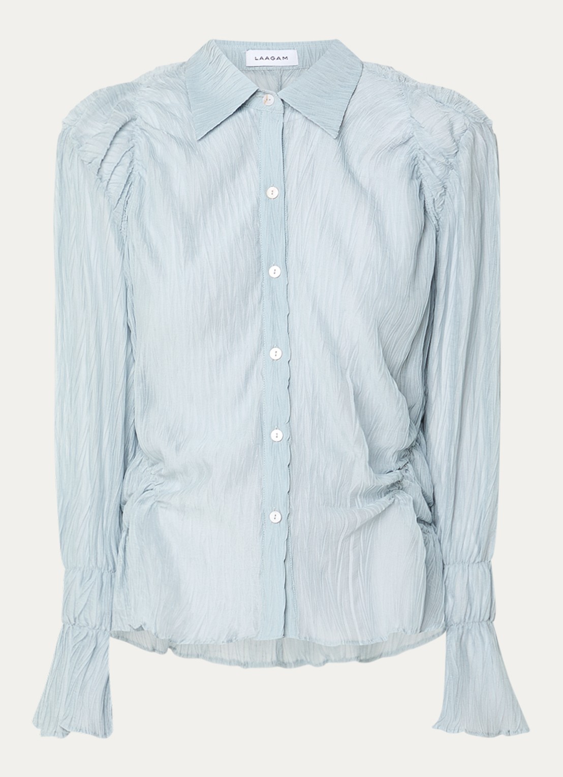 Laagam Naelia blouse met structuur - voorkant 3 mint