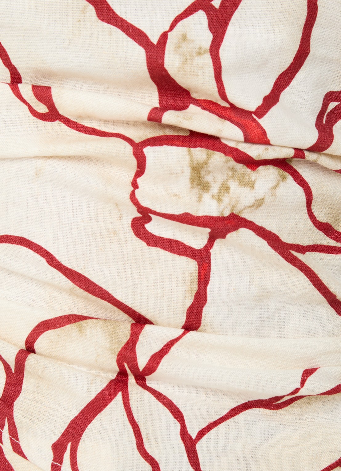 Laagam Panot strapless top in linnenblend met asymmetrische zoom - detail 3 creme