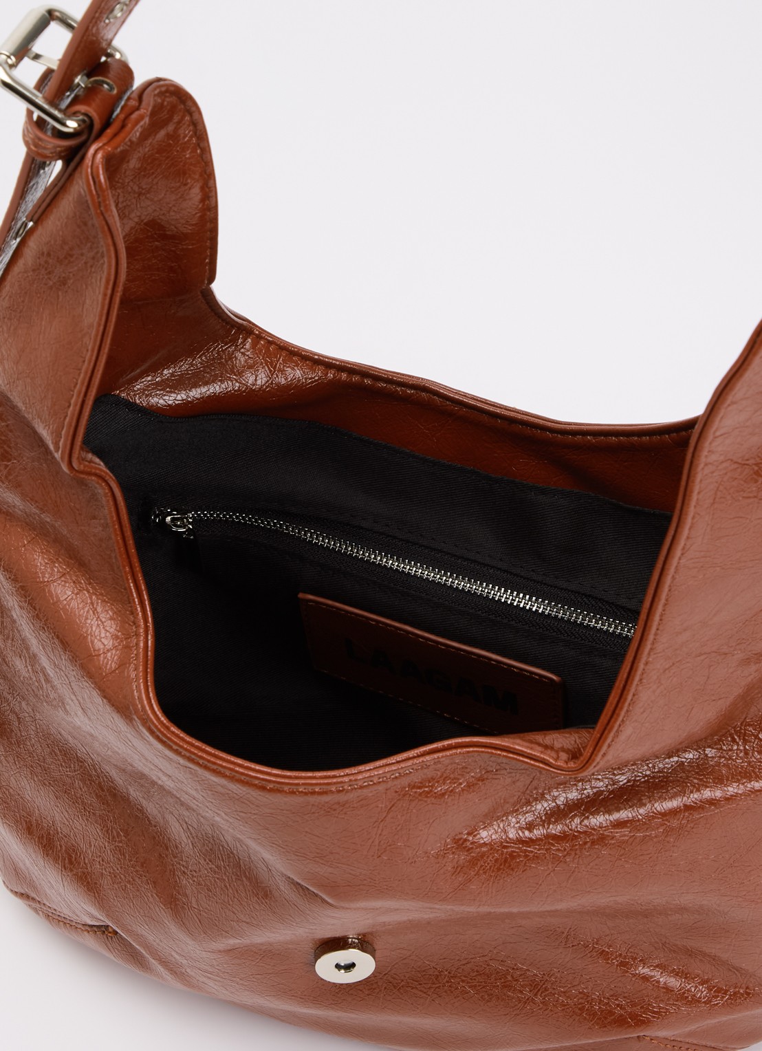 Laagam Vixen schoudertas met verstelbare schouderband - detail 2 bruin