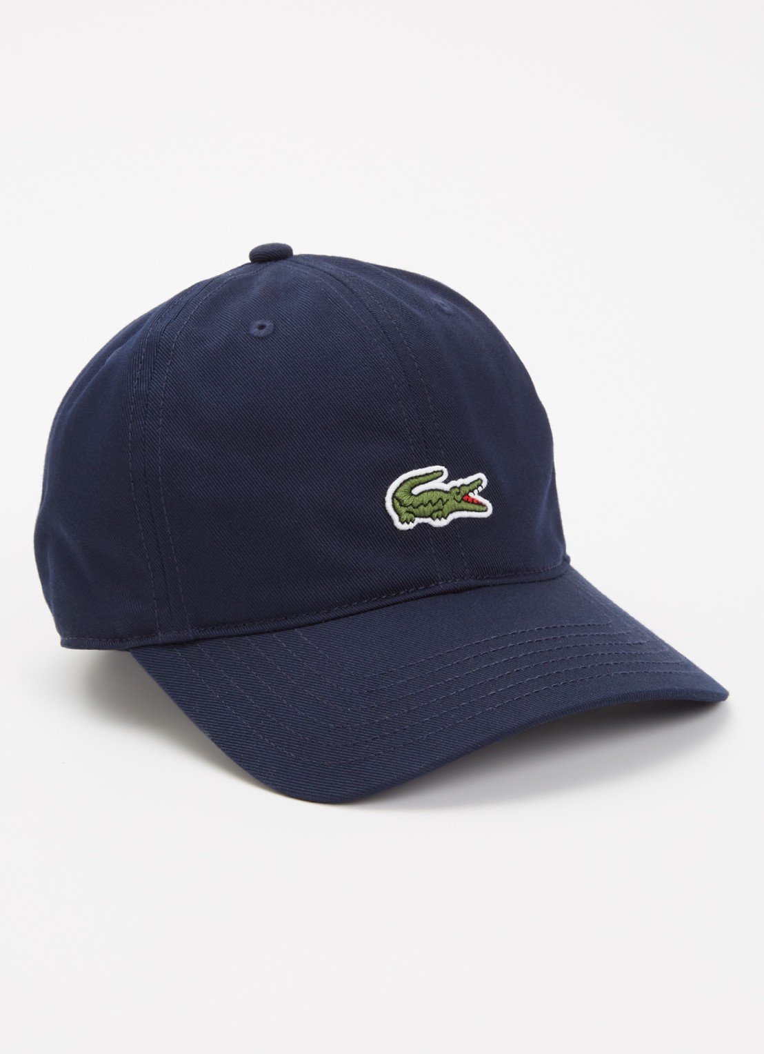 Lacoste Core pet met logoborduring - voorkant 2 donkerblauw