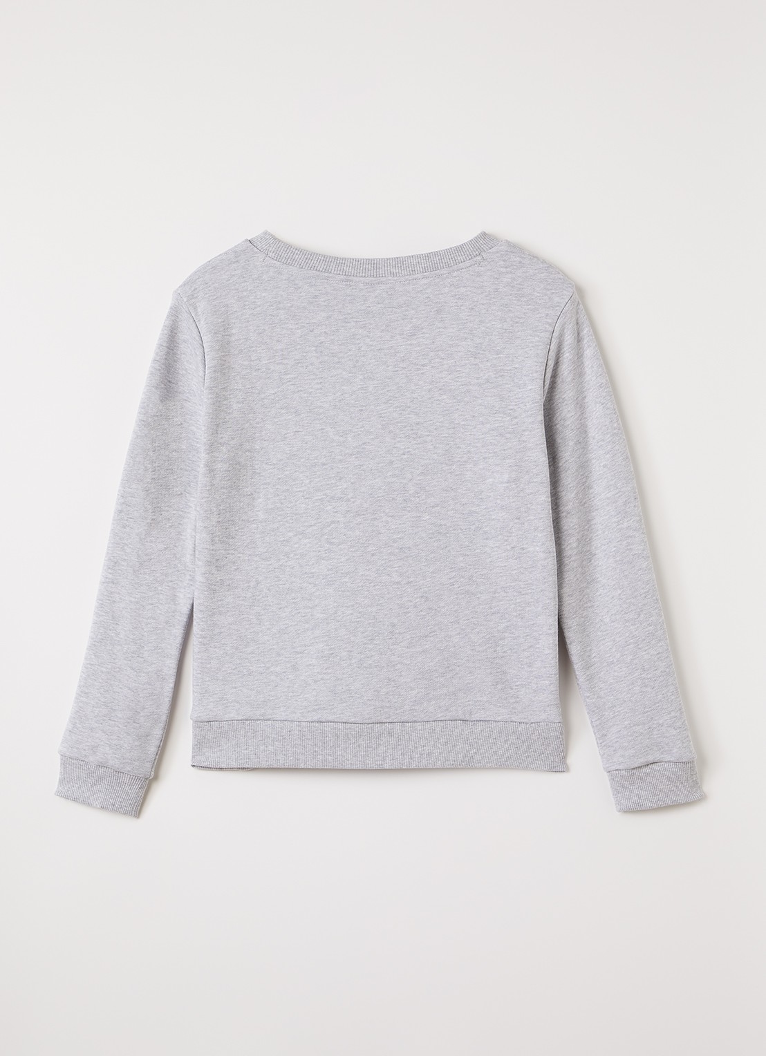 Lacoste French Terry sweater met logo - voorkant 3 grijsmele