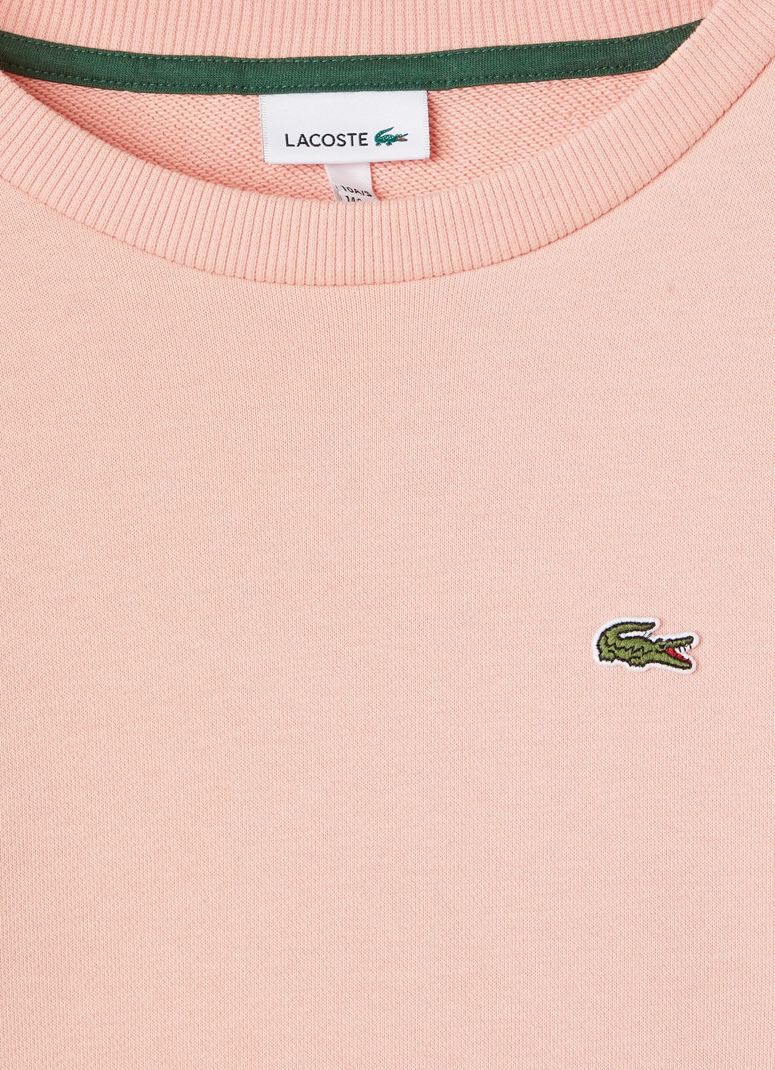 Lacoste French Terry sweater met logo - detail 3 zalmroze