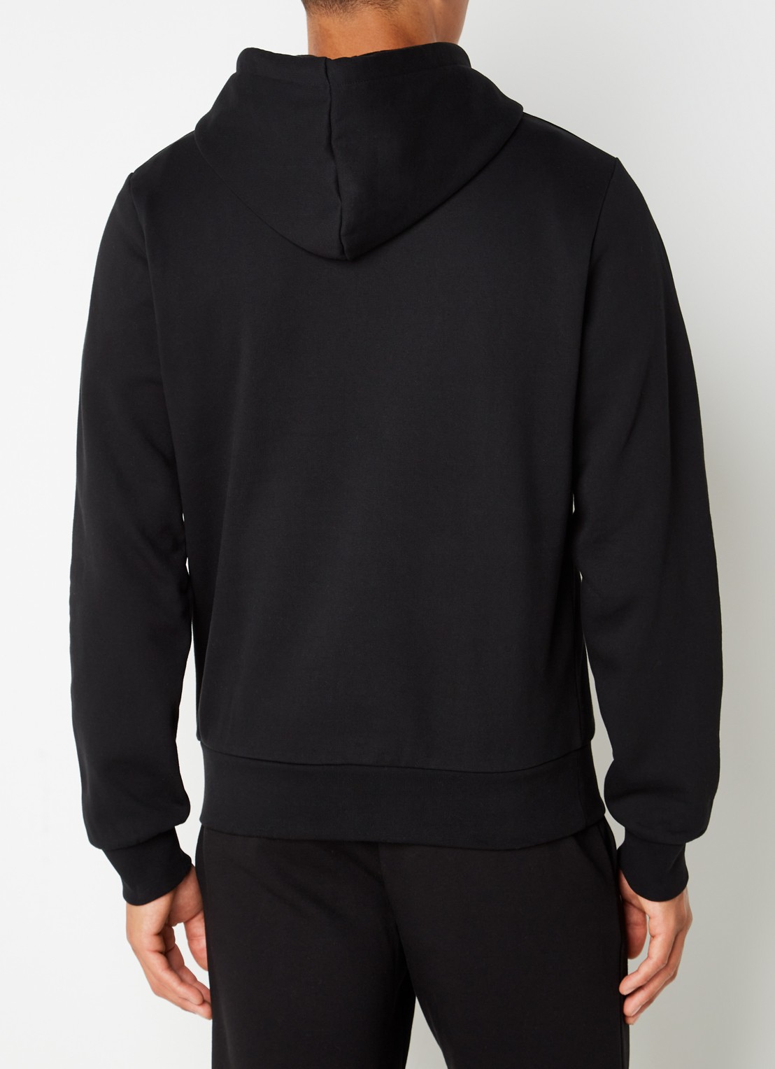 Lacoste Hoodie met logoborduring - achterkant 5 zwart