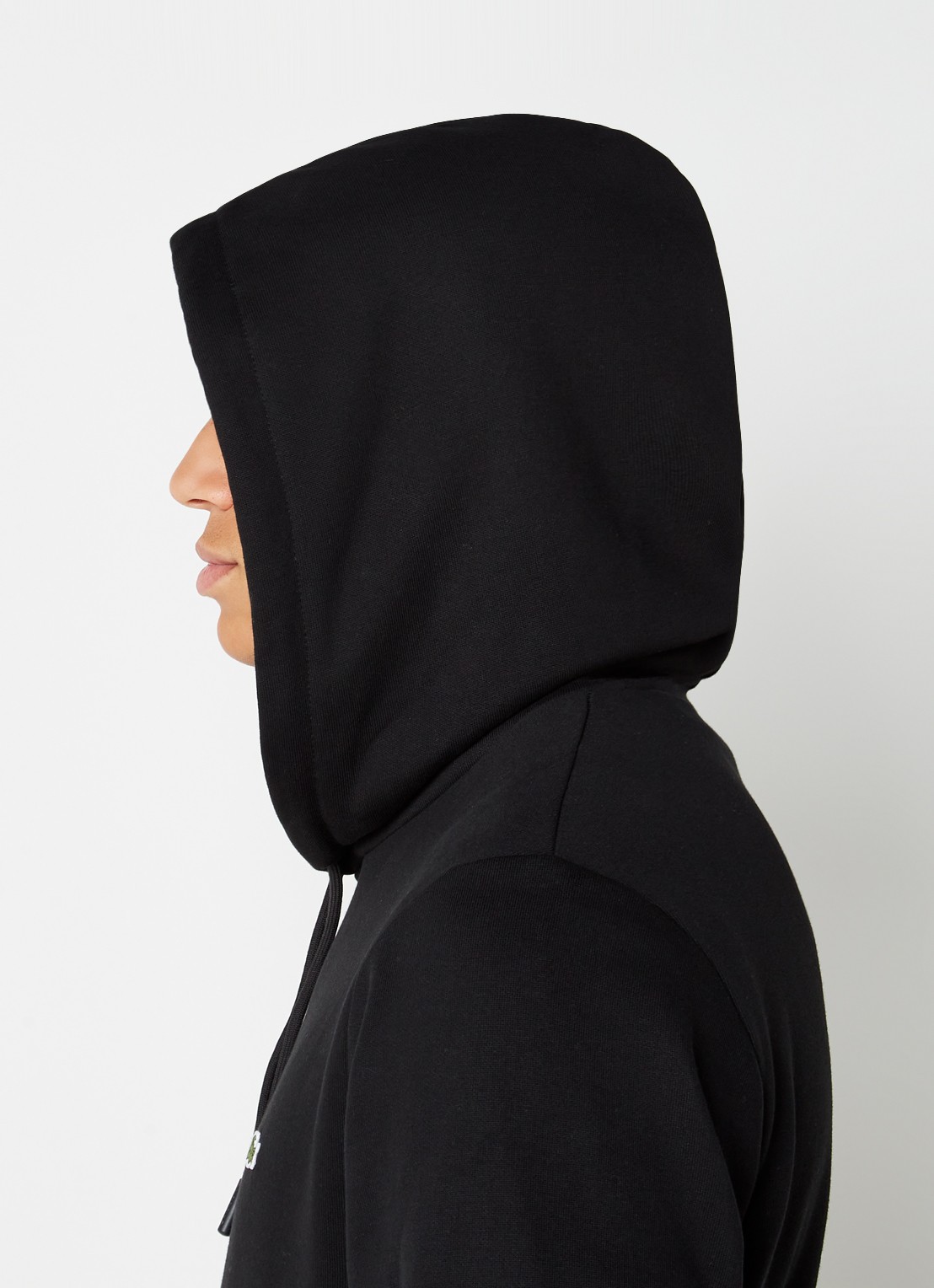 Lacoste Hoodie met logoborduring - detail 2 zwart