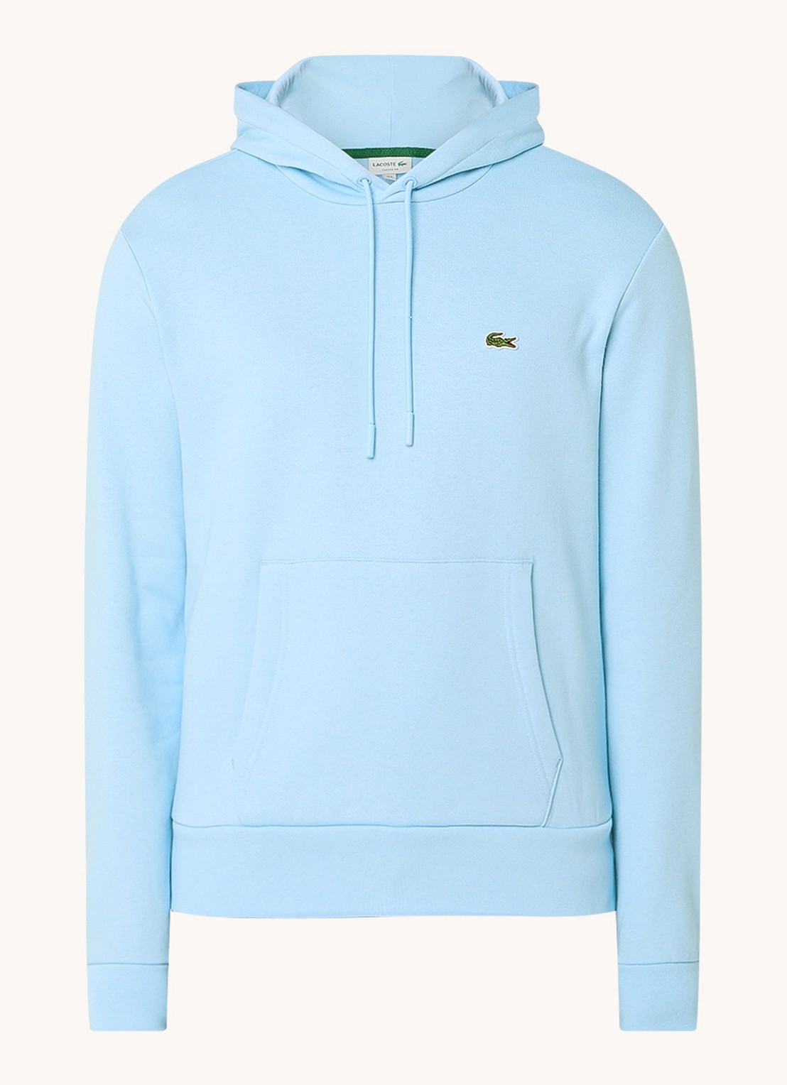 Lacoste Hoodie met logoborduring - voorkant 4 lichtblauw