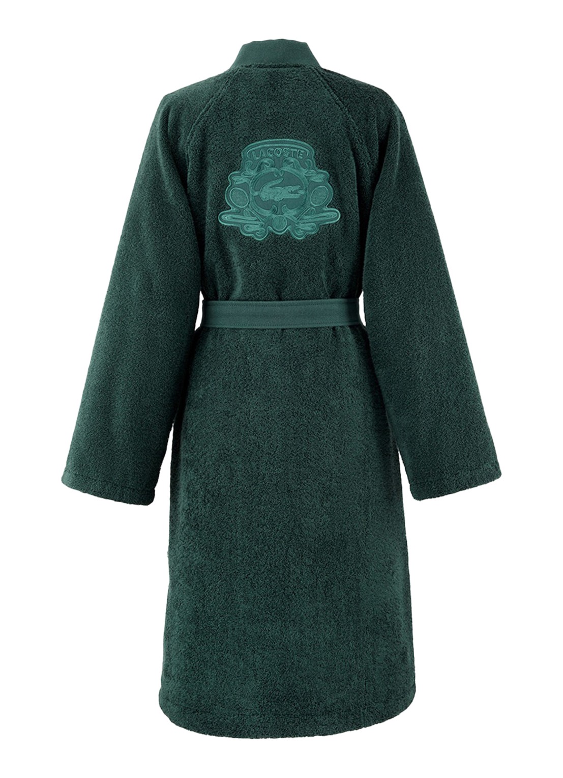 Lacoste L Blason badjas met logoborduring - achterkant bronsgroen