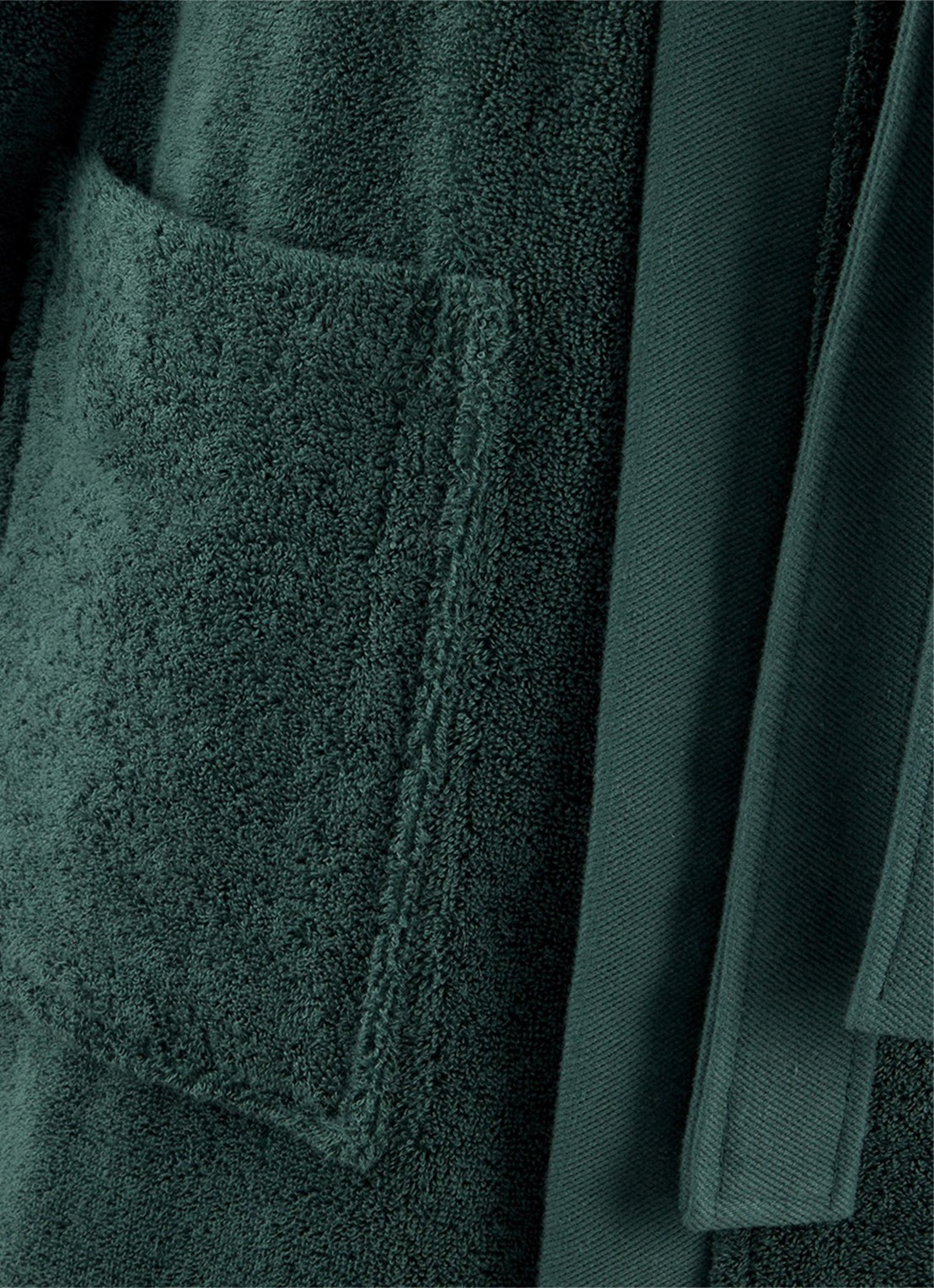 Lacoste L Blason badjas met logoborduring - detail 4 bronsgroen