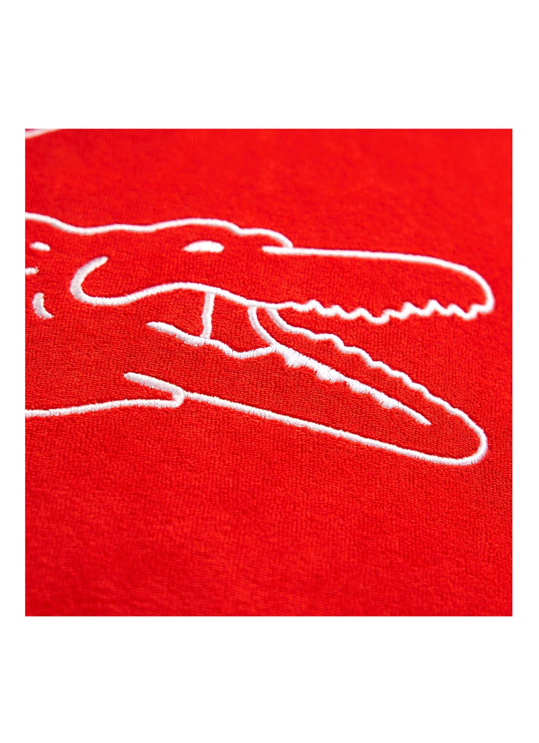 Lacoste L Break sierkussenhoes 45 x 45 cm - detail donkerrood