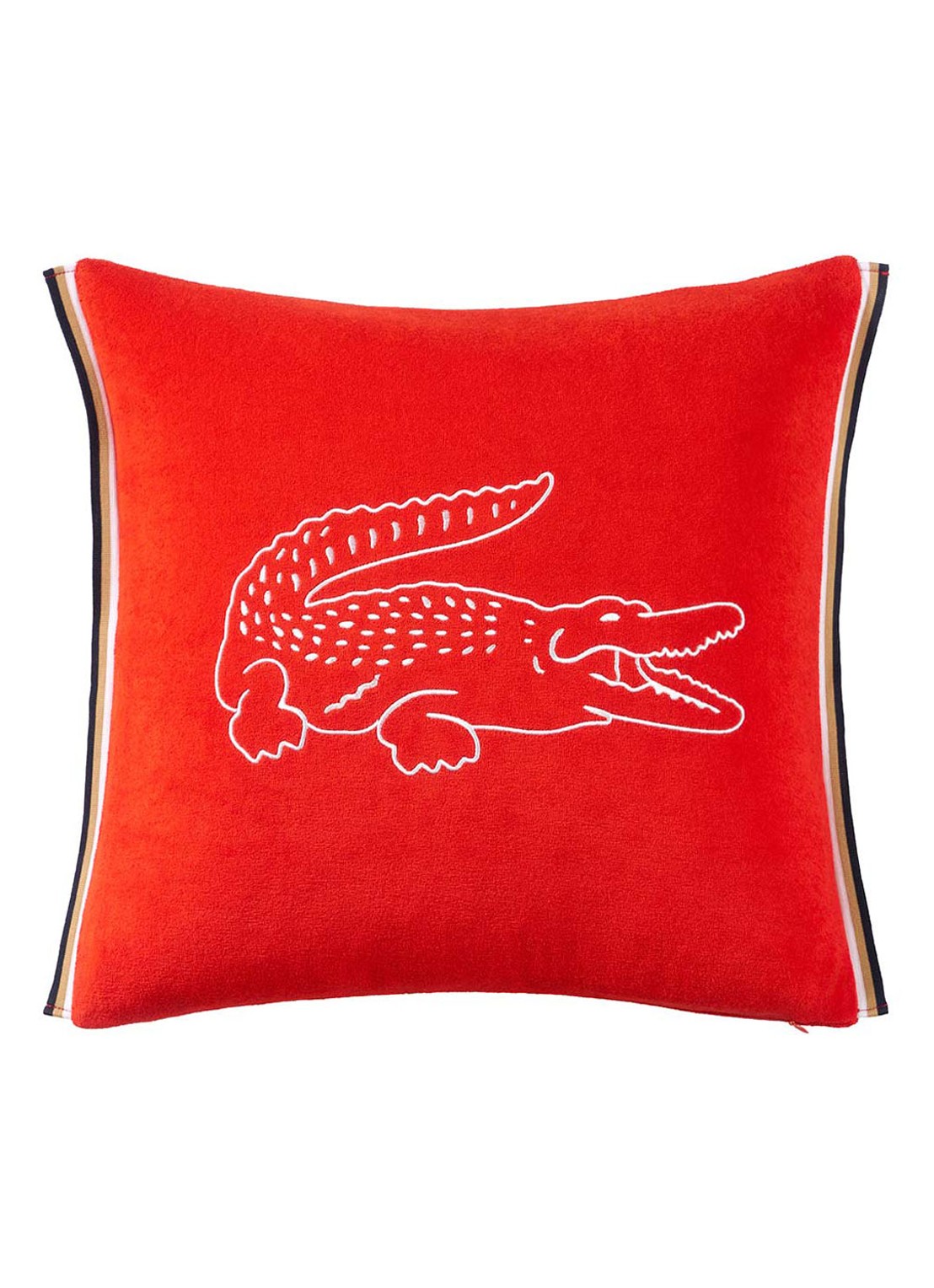 Lacoste L Break sierkussenhoes 45 x 45 cm - voorkant 4 donkerrood