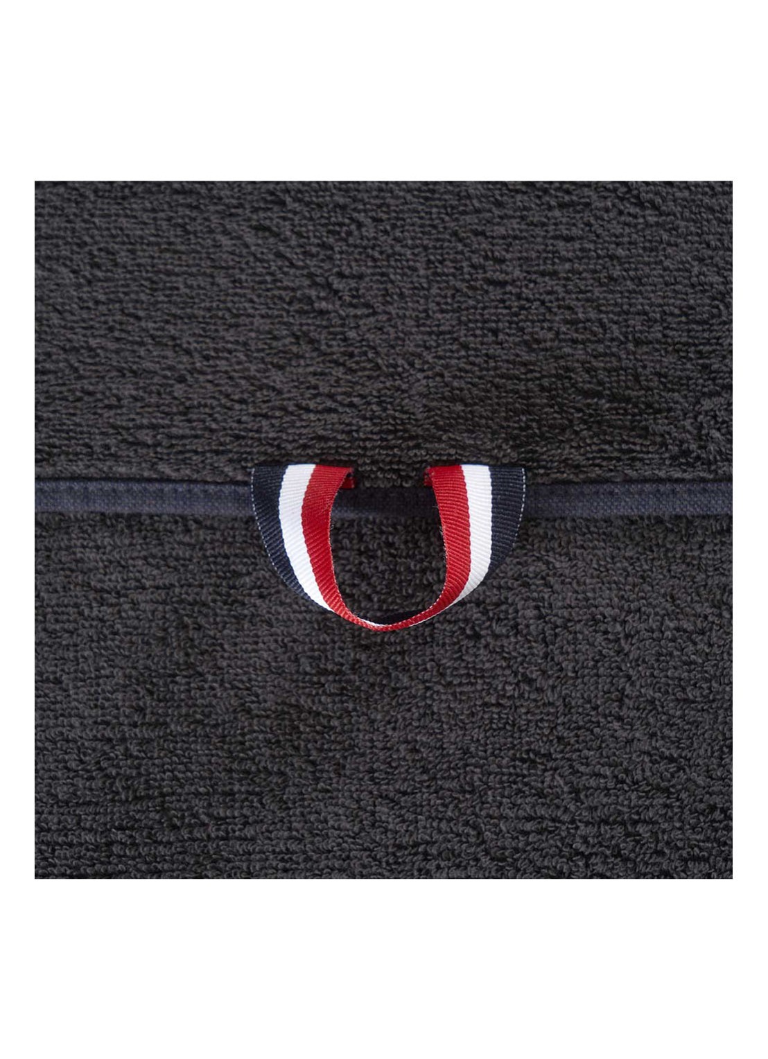 Lacoste L Casual badhanddoek - 450 gr/m² - 55 x 100 cm - detail 4 zwart
