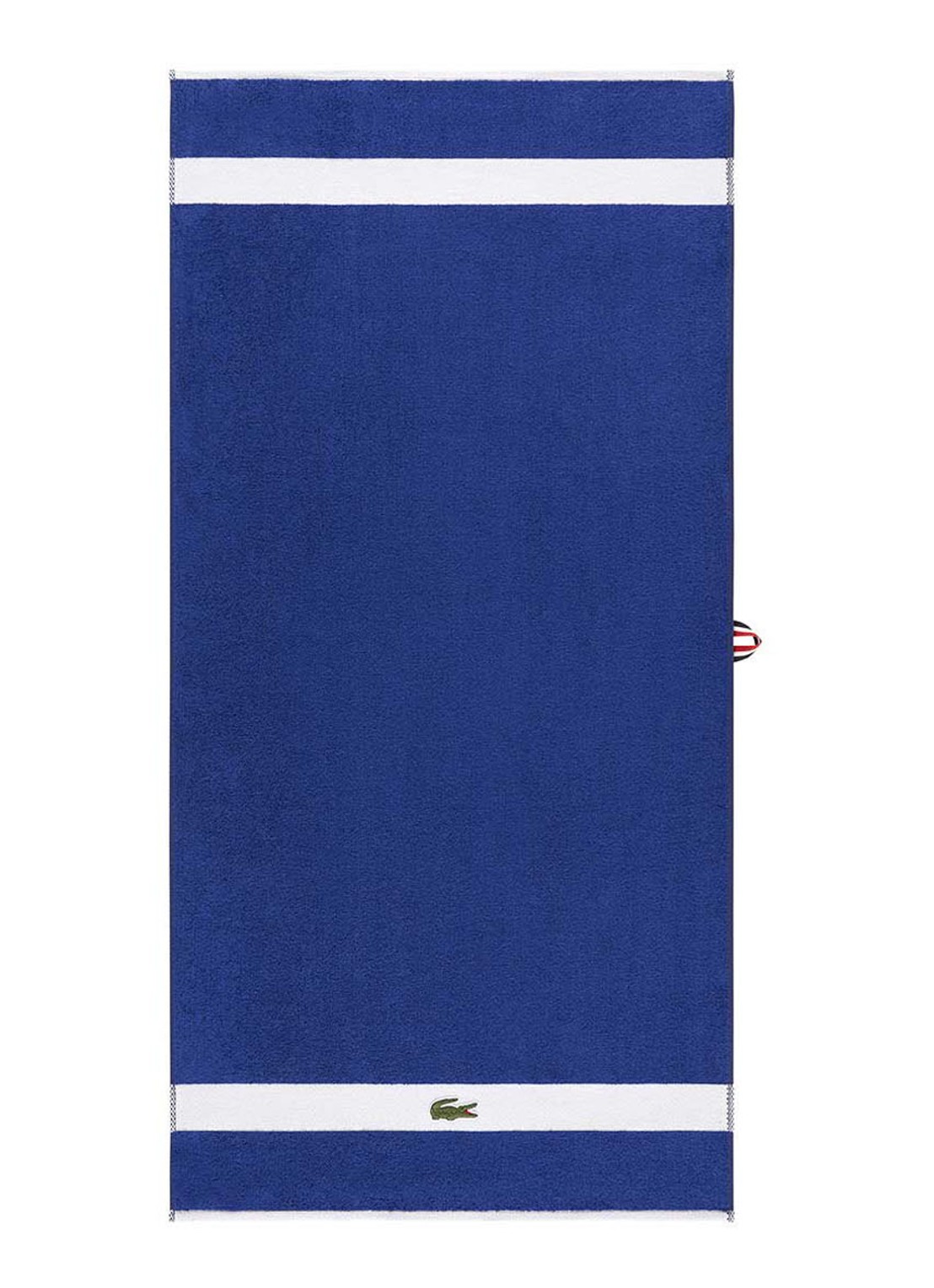 Lacoste L Casual badhanddoek - 450 gr/m² - 55 x 100 cm - voorkant kobaltblauw