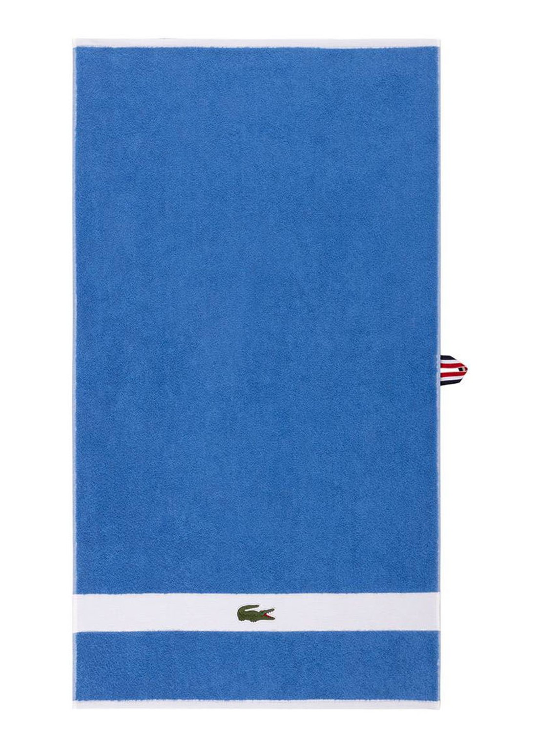 Lacoste L Casual badhanddoek - 450 gr/m² - 55 x 100 cm - voorkant blauw