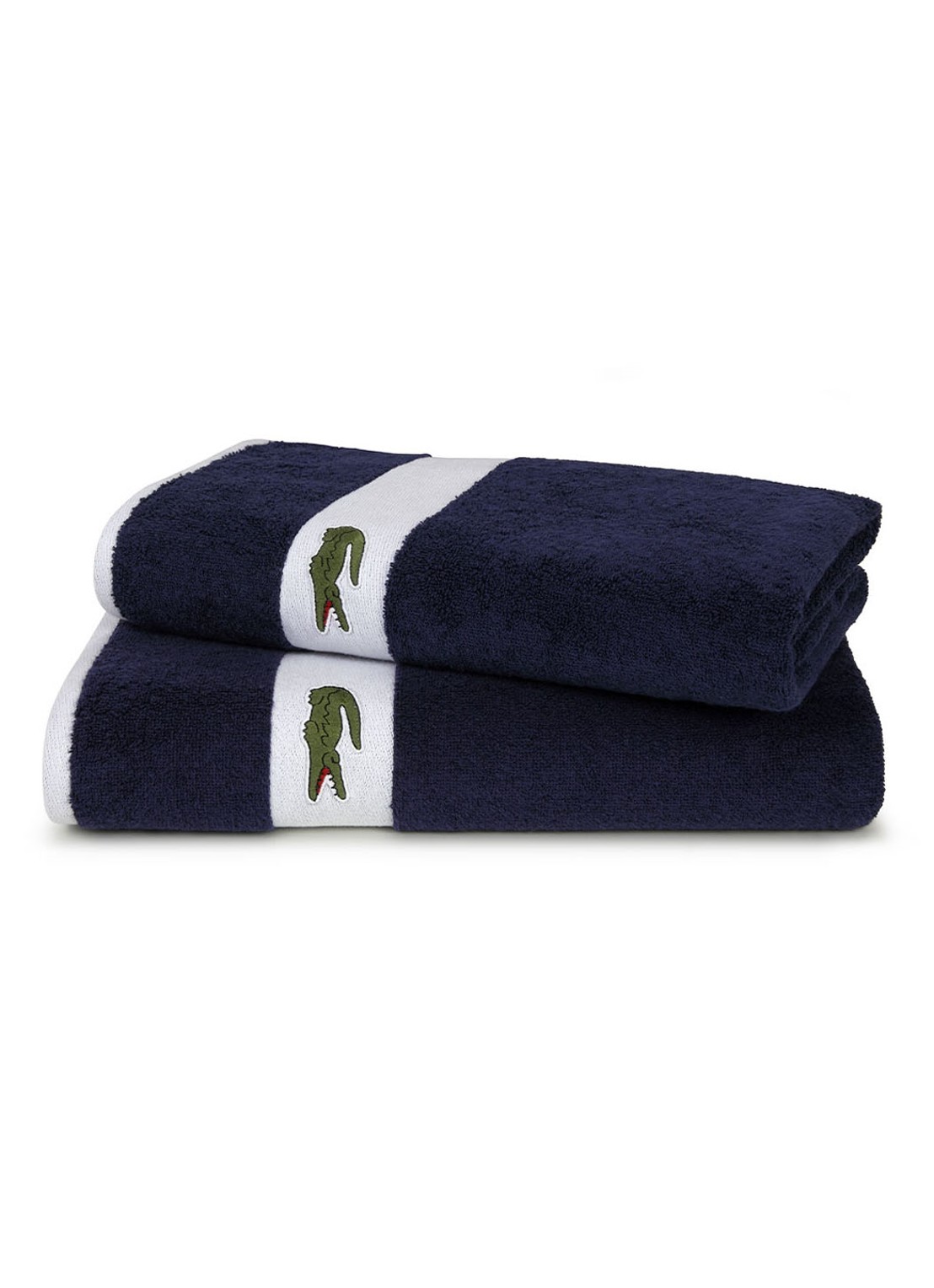 Lacoste L Casual badlaken - 450 gr/m2 - 70 x 140 cm - voorkant 6 blauw