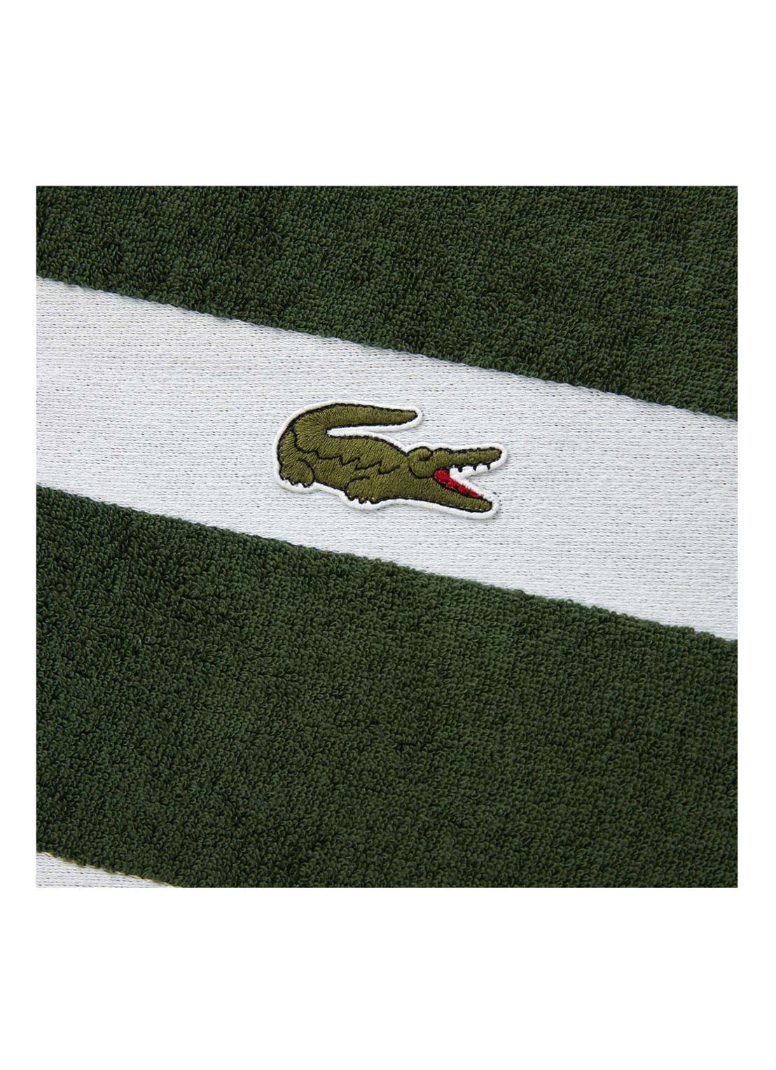 Lacoste L Casual badlaken - 450 gr/m2 - 70 x 140 cm - detail groen