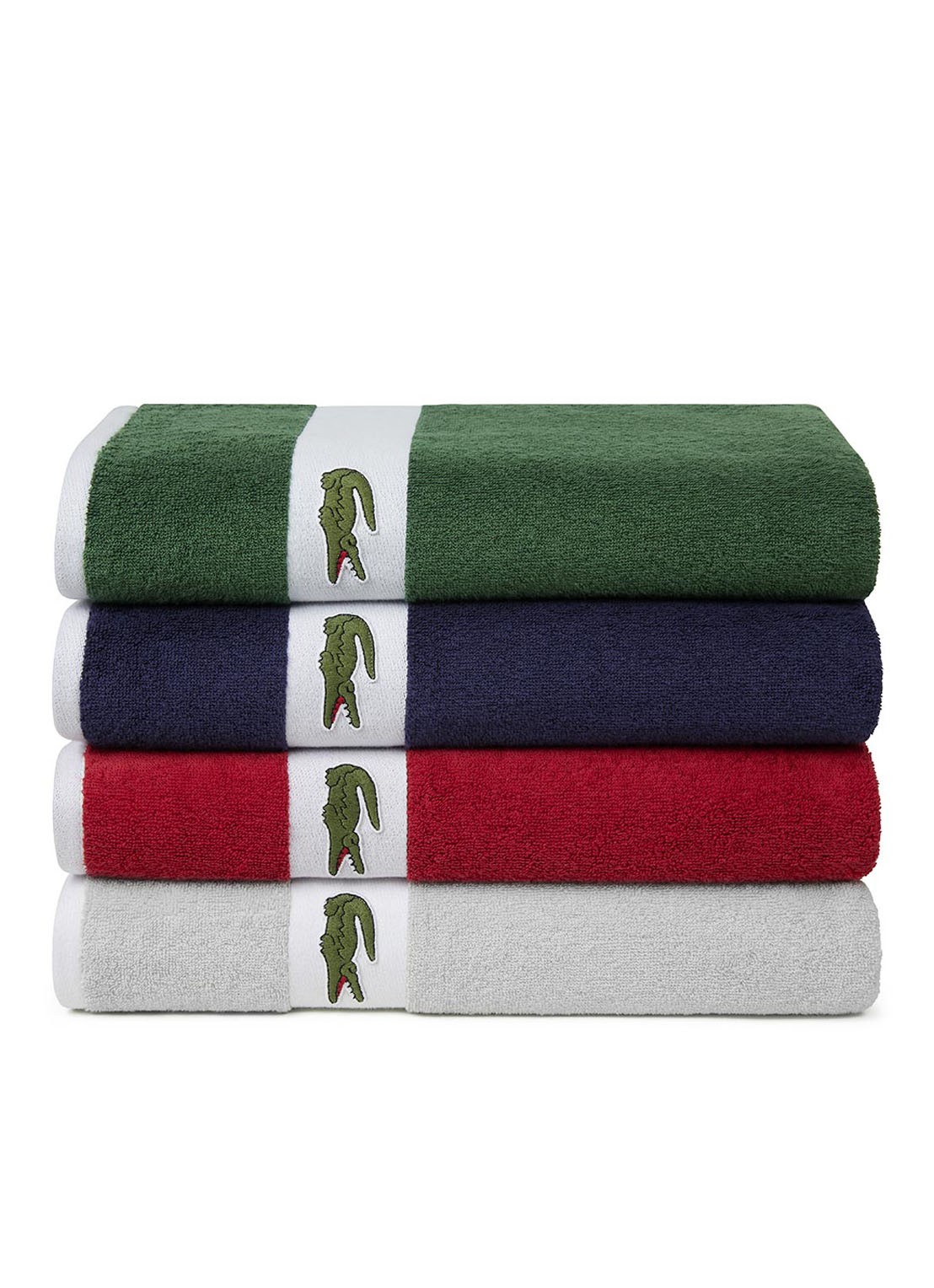 Lacoste L Casual badlaken - 450 gr/m2 - 70 x 140 cm - detail 3 steenrood