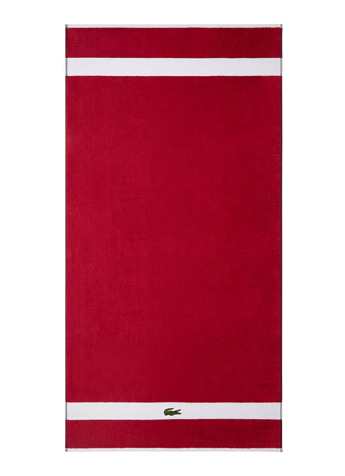 Lacoste L Casual badlaken - 450 gr/m2 - 70 x 140 cm - voorkant 4 steenrood
