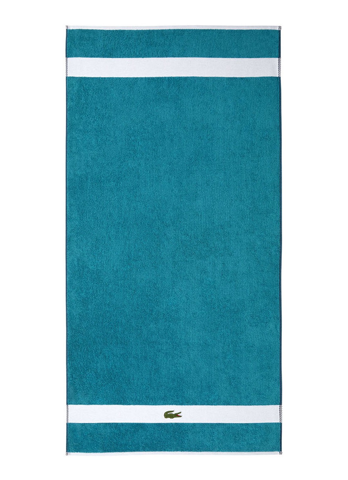 Lacoste L Casual badlaken - 450 gr/m2 - 70 x 140 cm - voorkant zeegroen
