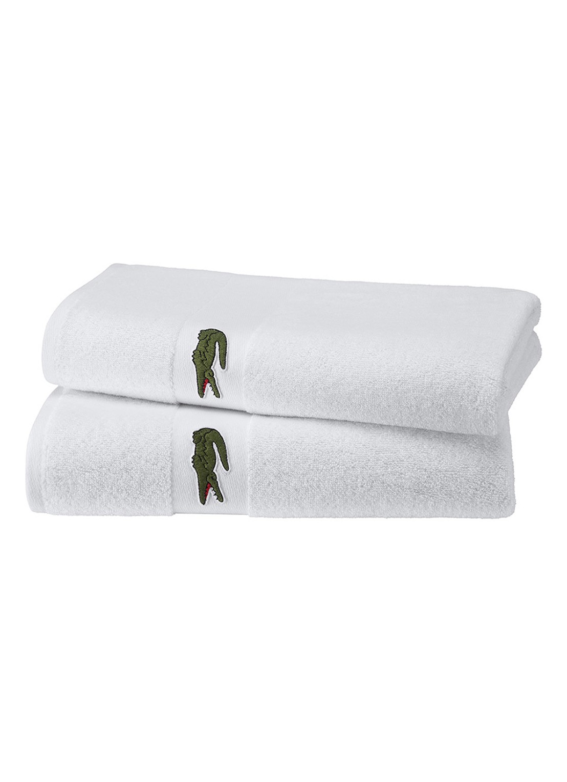 Lacoste L Casual badlaken - 450 gr/m2 - 70 x 140 cm - detail 3 wit
