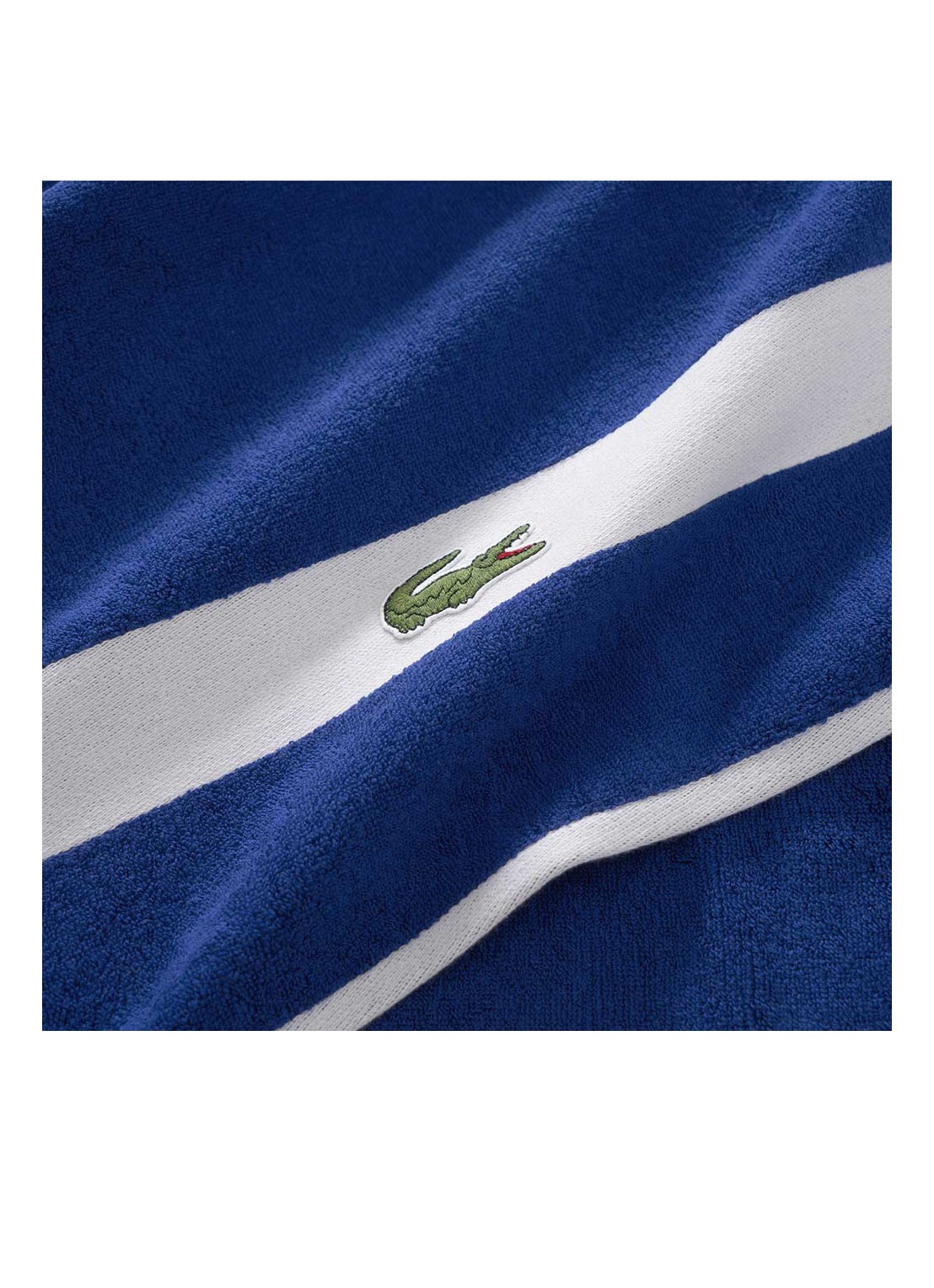 Lacoste L Casual badlaken - 450 gr/m2 - 70 x 140 cm - detail blauw