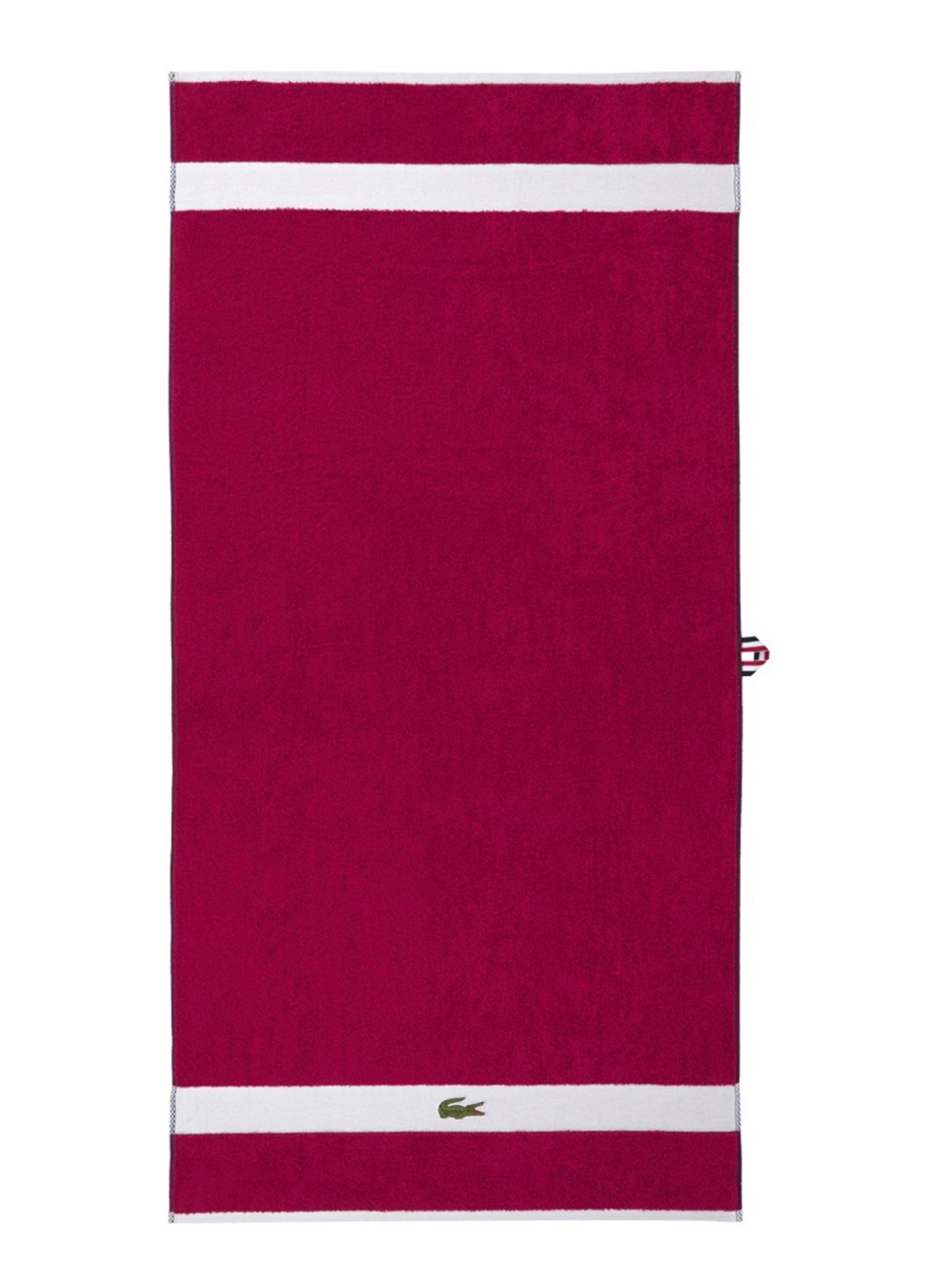 Lacoste L Casual badlaken - 450 gr/m2 - 70 x 140 cm - voorkant 2 lime