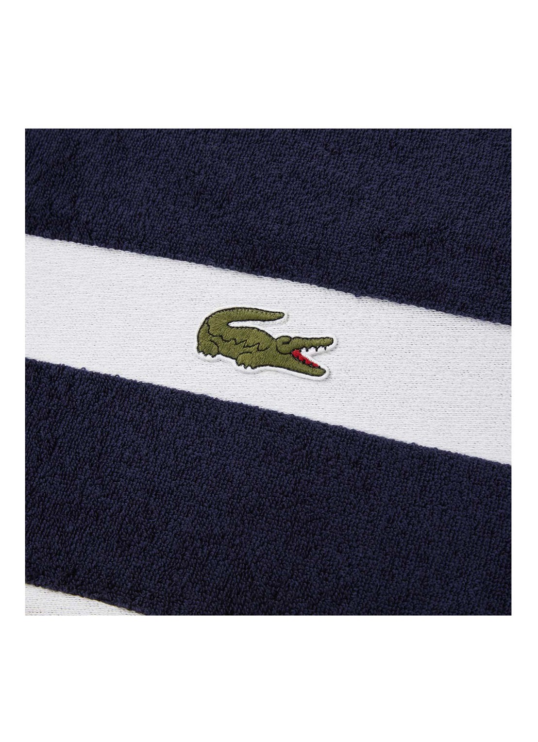 Lacoste L Casual badlaken - 450 gr/m2 - 90 x 150 cm - detail blauw