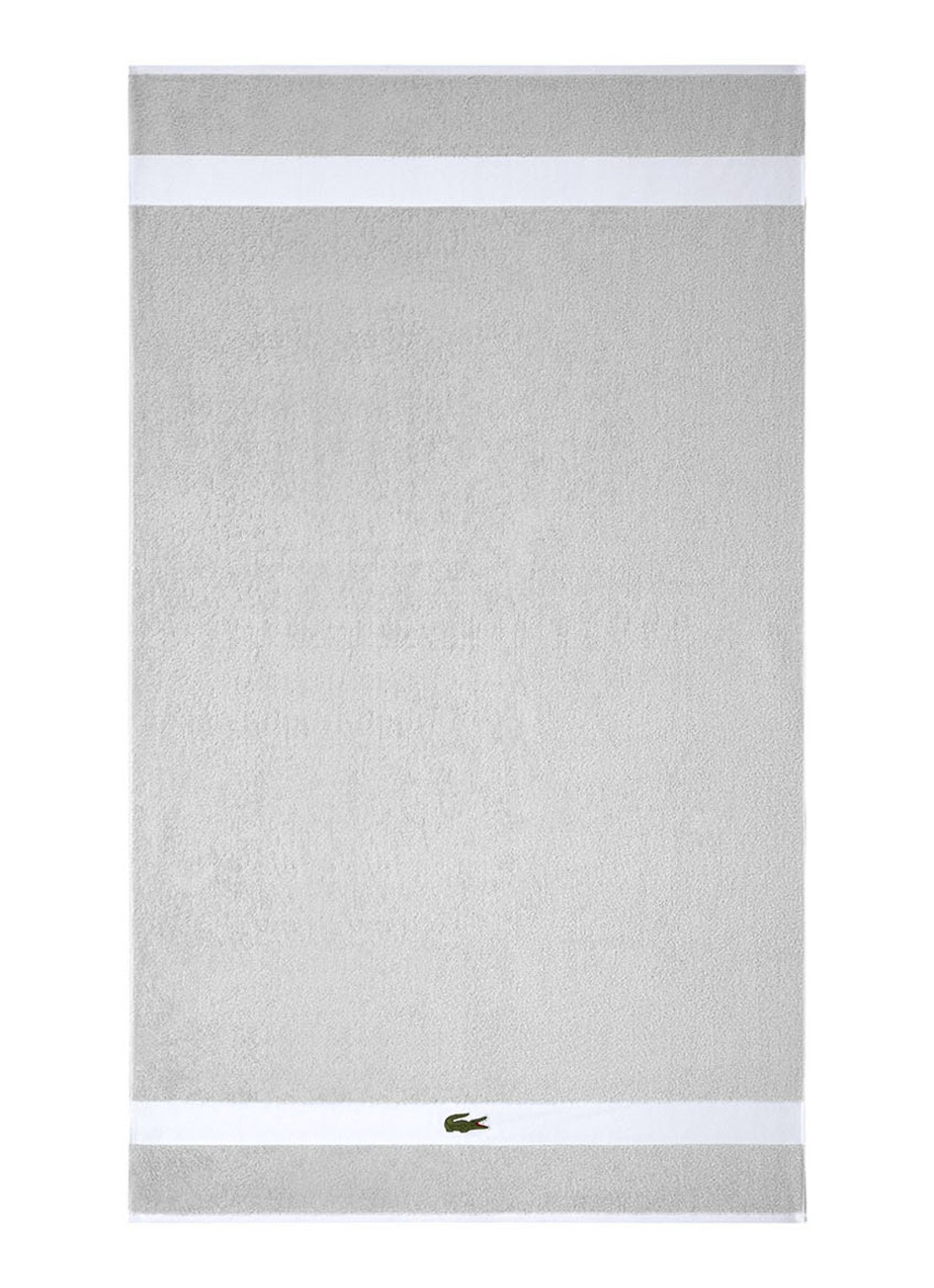 Lacoste L Casual badlaken - 450 gr/m2 - 90 x 150 cm - voorkant 5 zilver