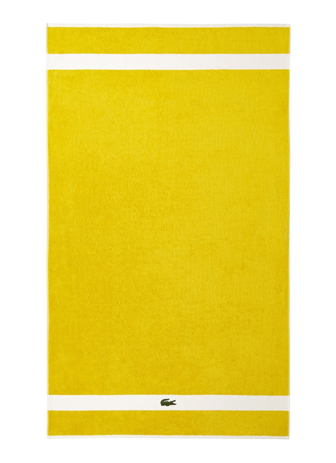 Lacoste L Casual badlaken - 450 gr/m2 - 90 x 150 cm - voorkant 4 geel