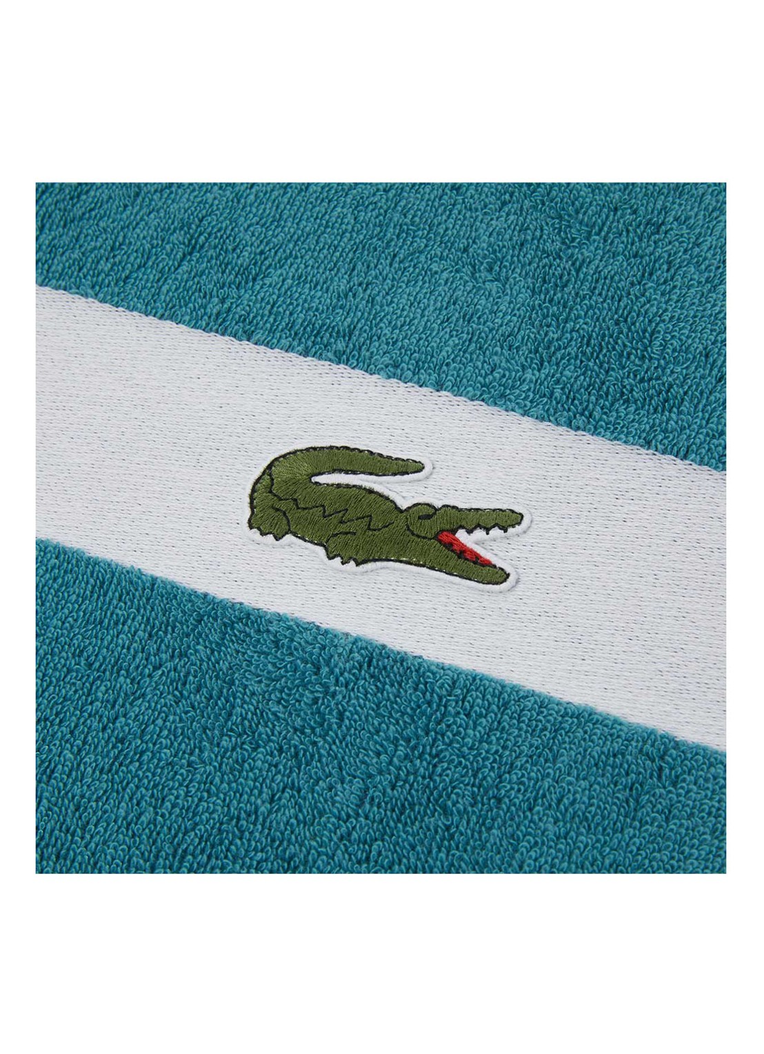 Lacoste L Casual badlaken - 450 gr/m2 - 90 x 150 cm - detail 3 turquoise
