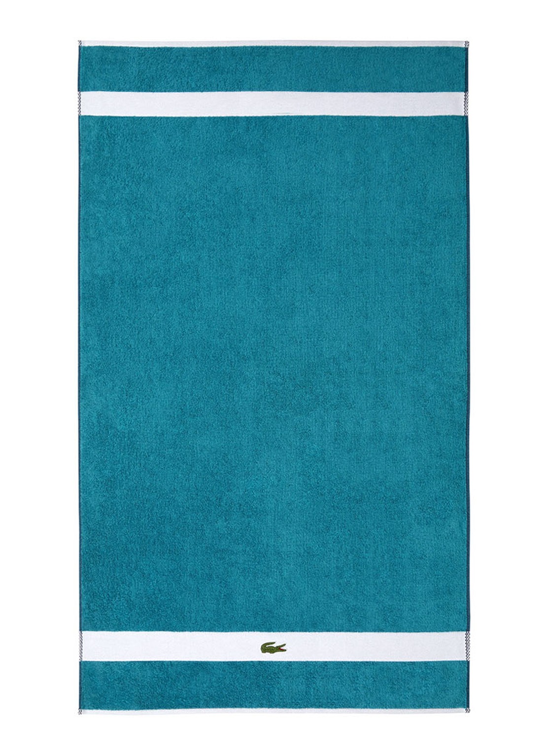 Lacoste L Casual badlaken - 450 gr/m2 - 90 x 150 cm - voorkant turquoise
