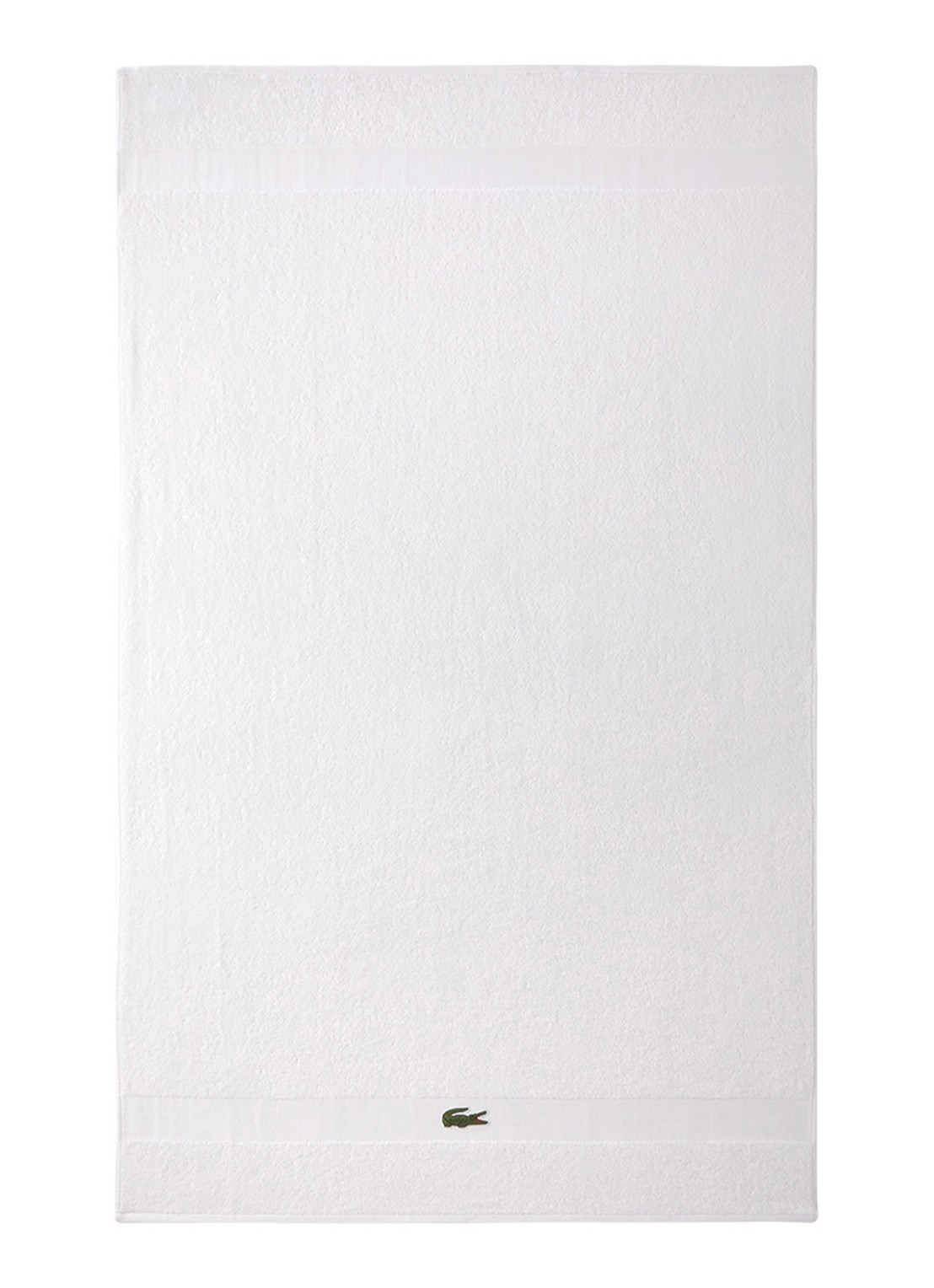 Lacoste L Casual badlaken - 450 gr/m2 - 90 x 150 cm - voorkant 3 wit